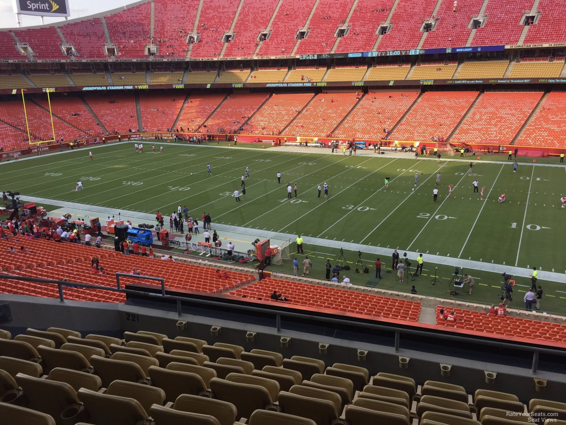 section 221, row 7 seat view  - arrowhead stadium