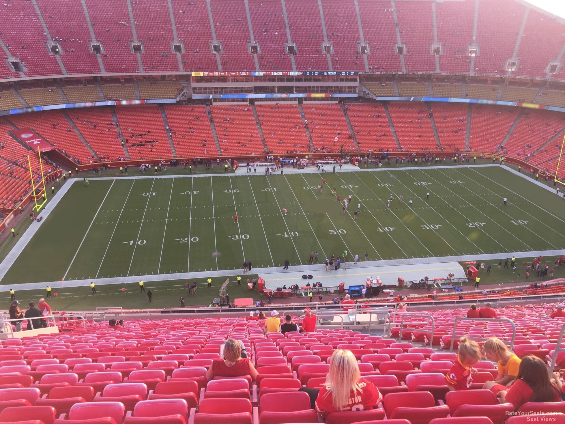 section 303, row 32 seat view  for football - arrowhead stadium