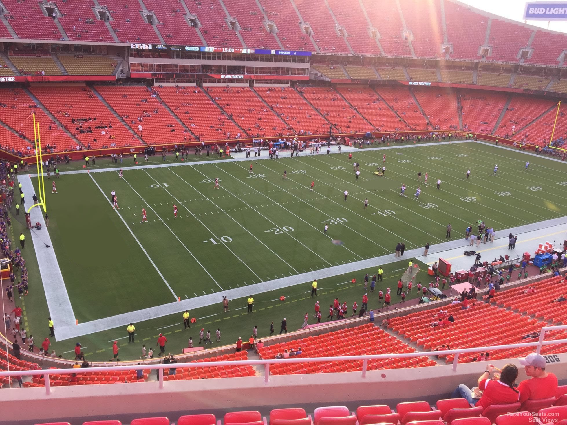 section 306, row 7 seat view  - arrowhead stadium