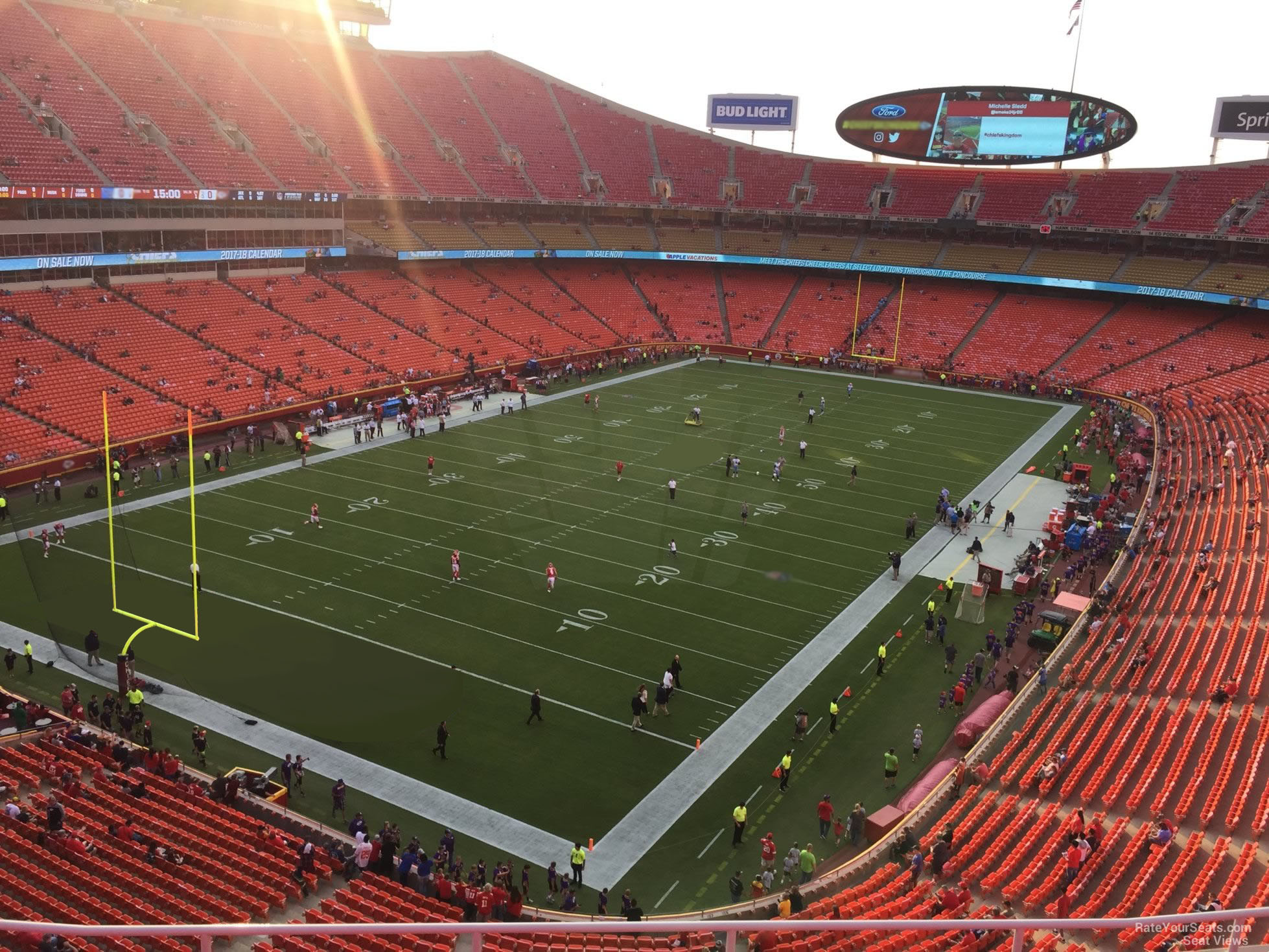 section 309, row 7 seat view  for football - arrowhead stadium