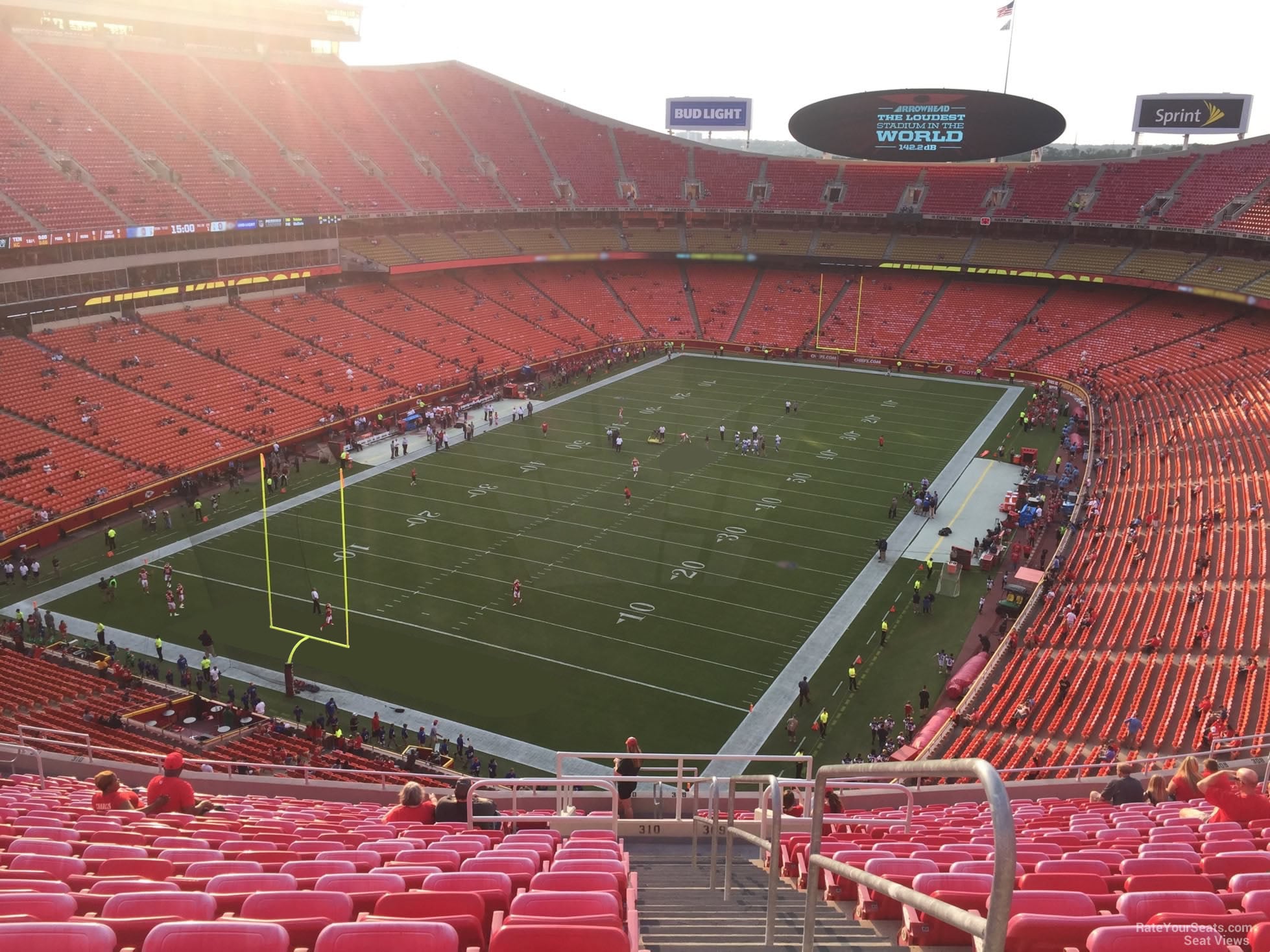 section 310, row 32 seat view  for football - arrowhead stadium