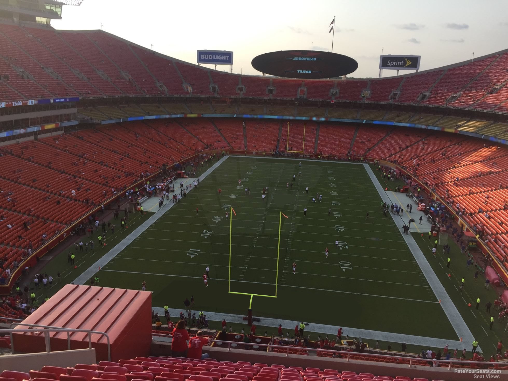 section 312, row 32 seat view  for football - arrowhead stadium