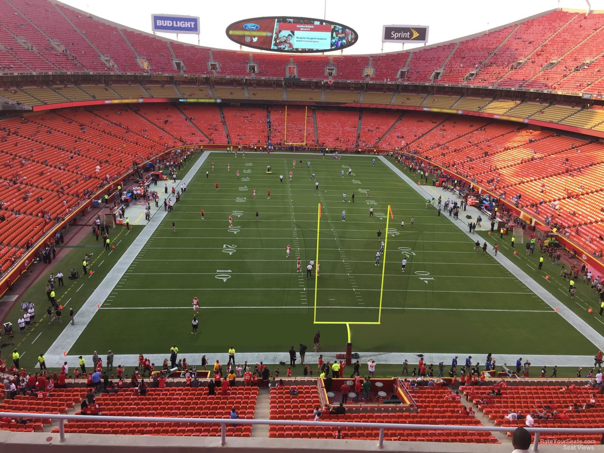 section 313, row 7 seat view  for football - arrowhead stadium