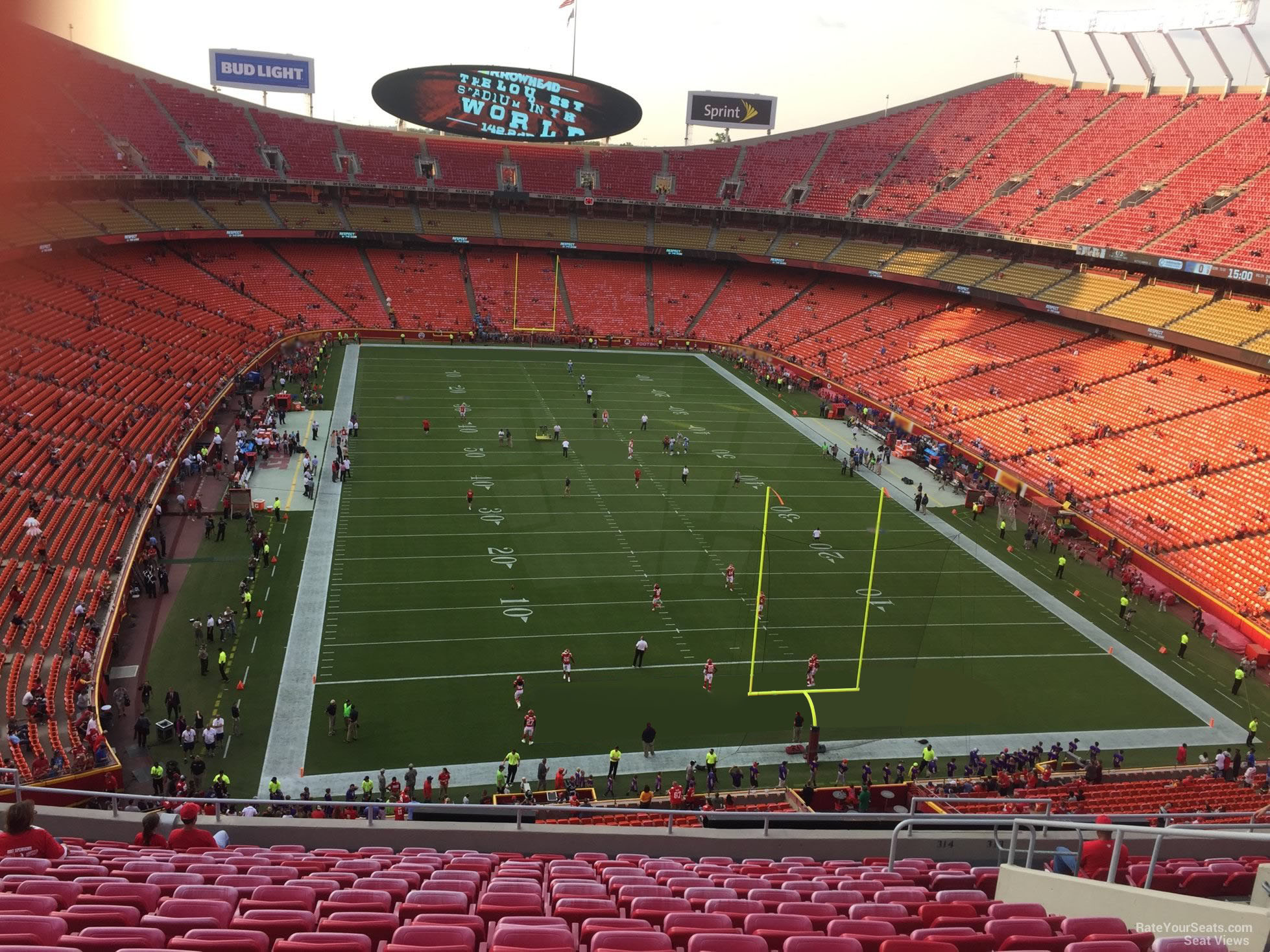 section 314, row 32 seat view  for football - arrowhead stadium