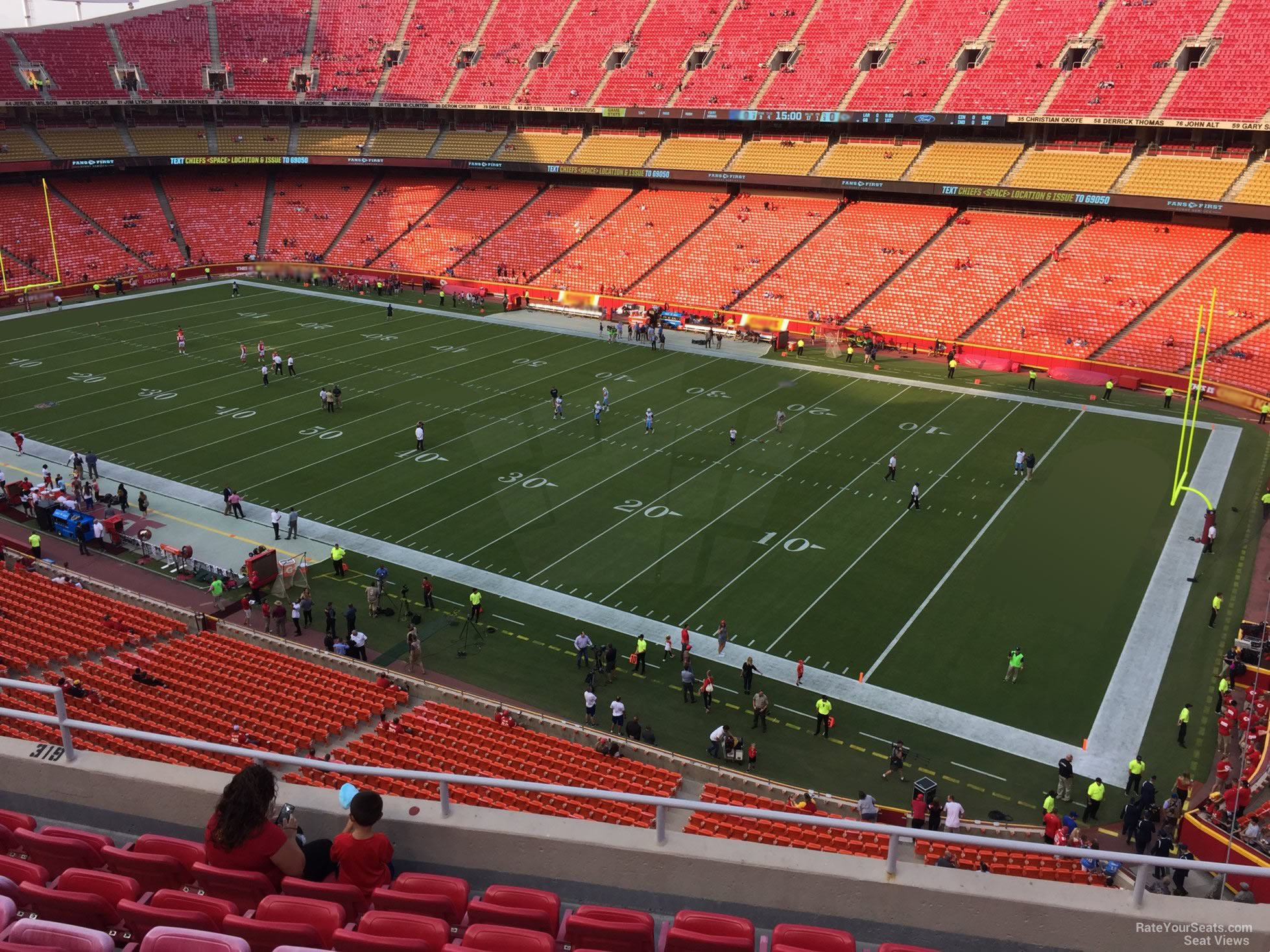 section 319, row 7 seat view  - arrowhead stadium