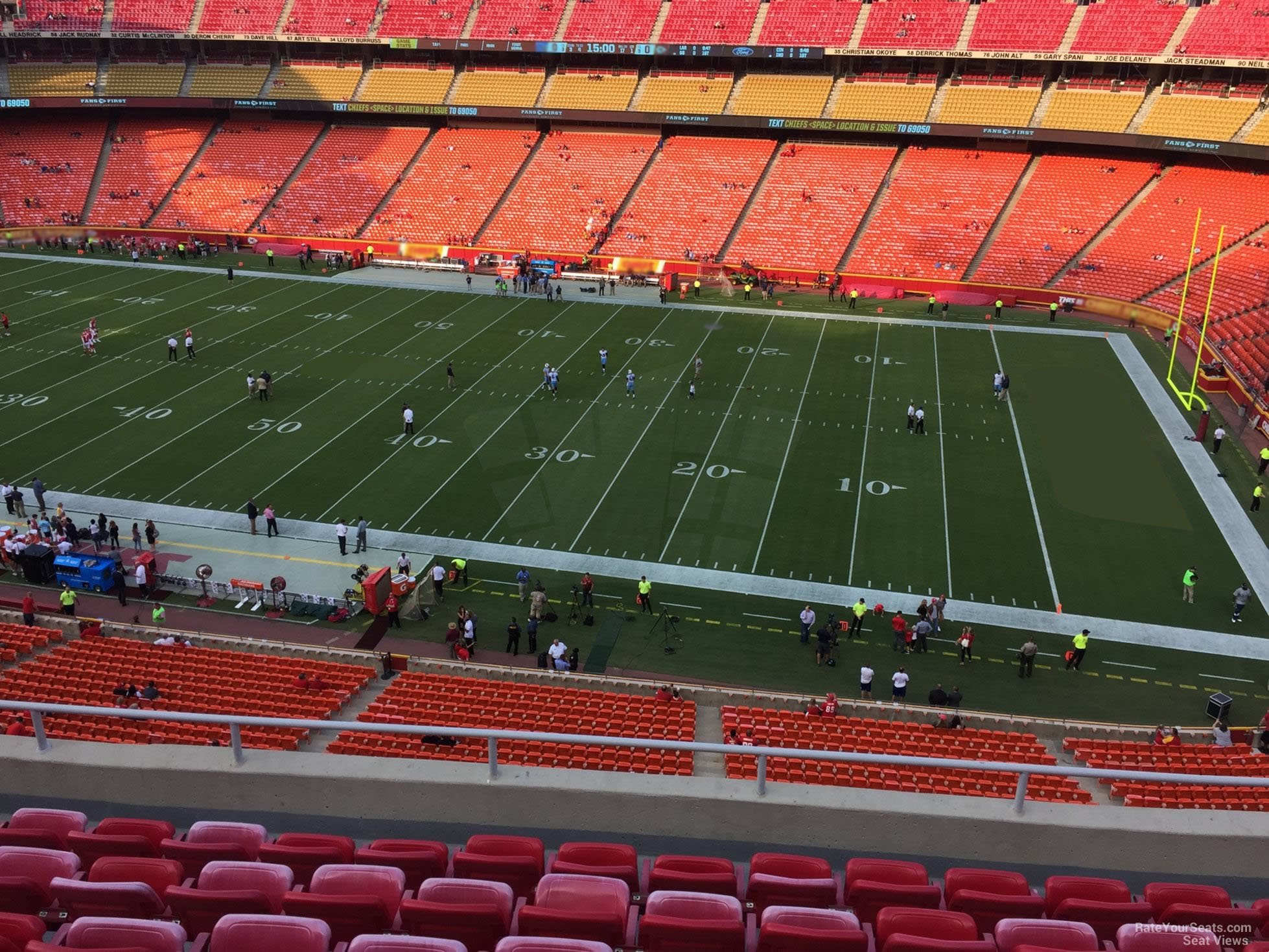 section 321, row 7 seat view  - arrowhead stadium