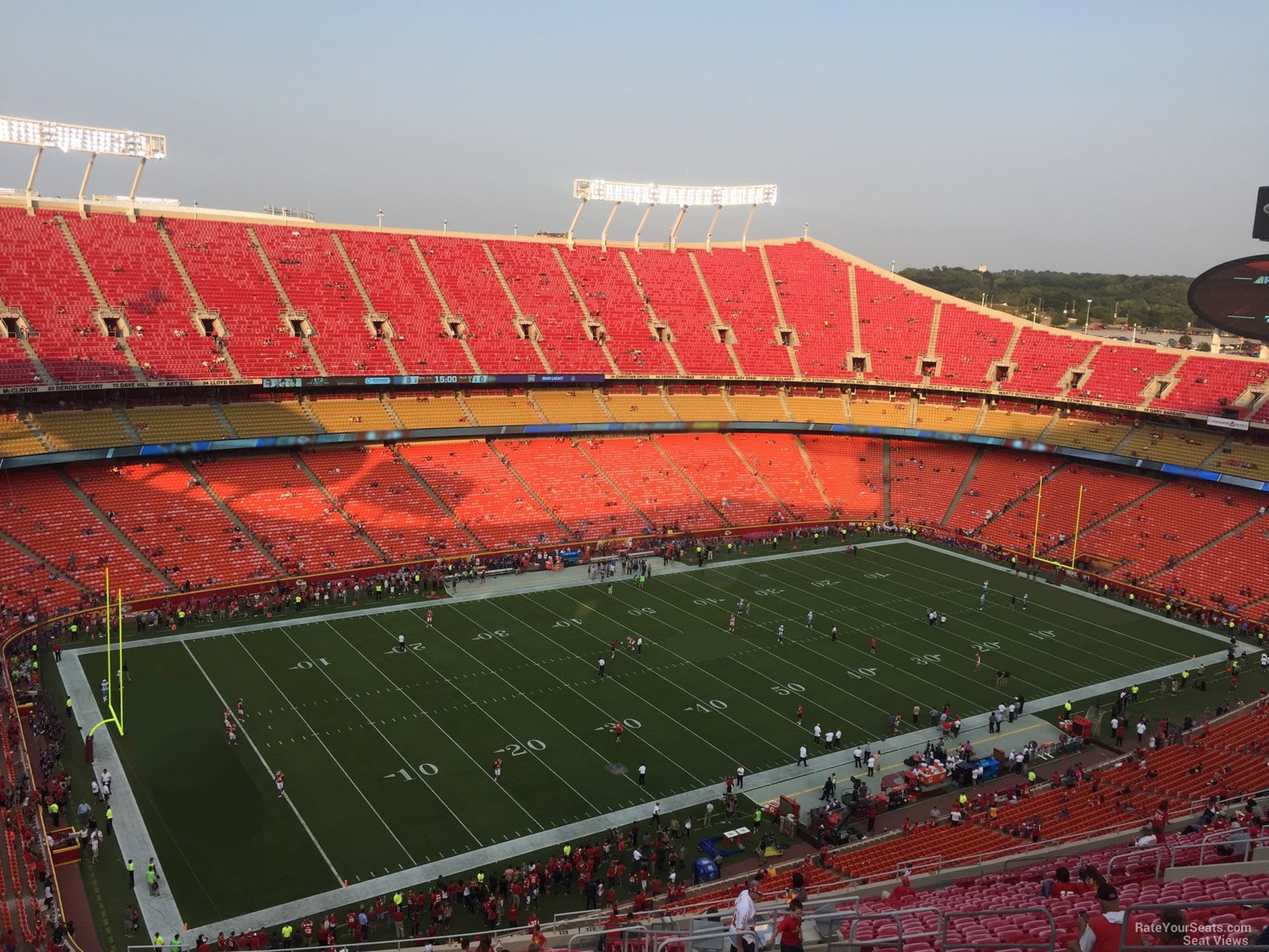 section 329, row 32 seat view  - arrowhead stadium