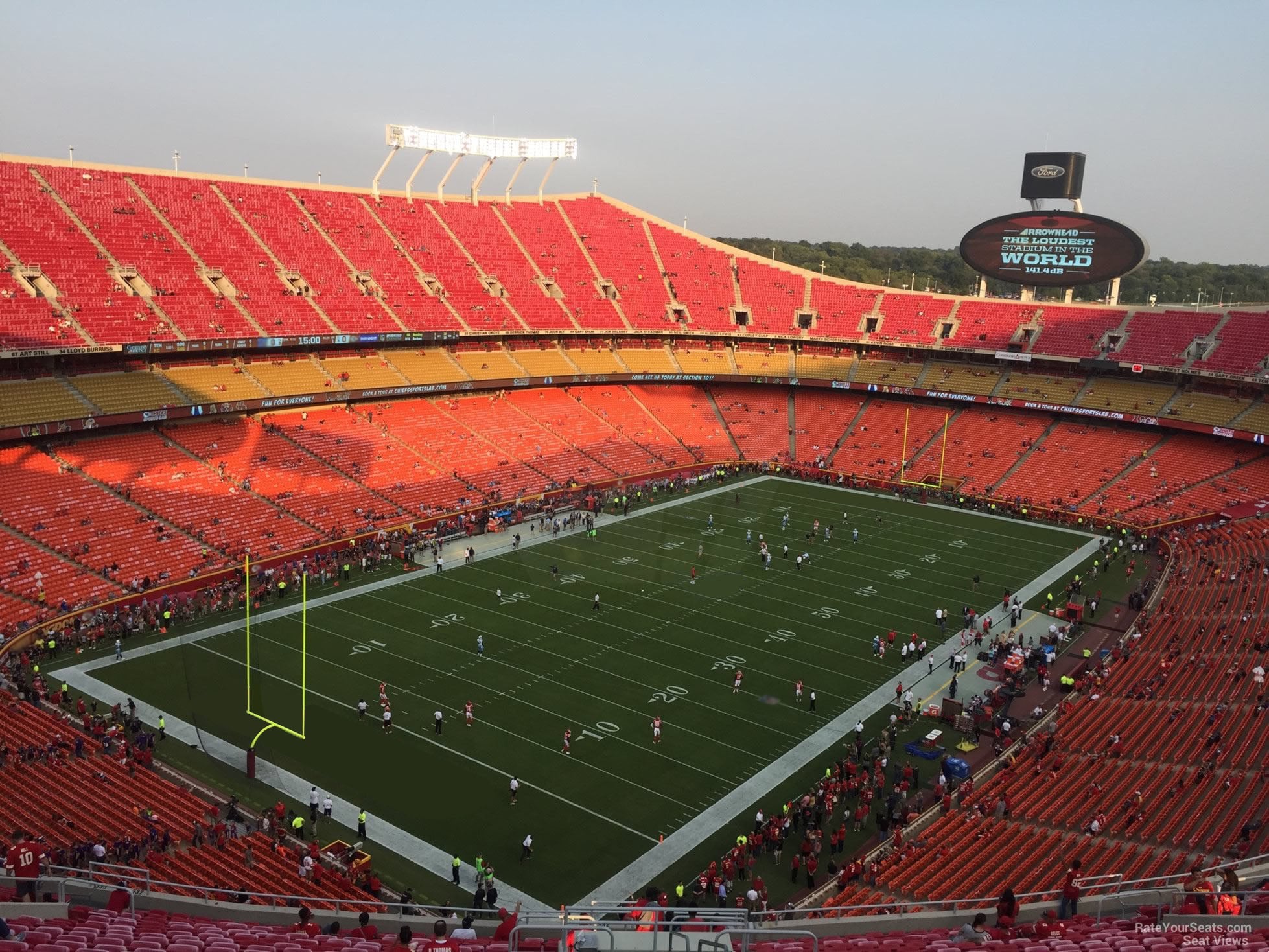 section 332, row 32 seat view  for football - arrowhead stadium