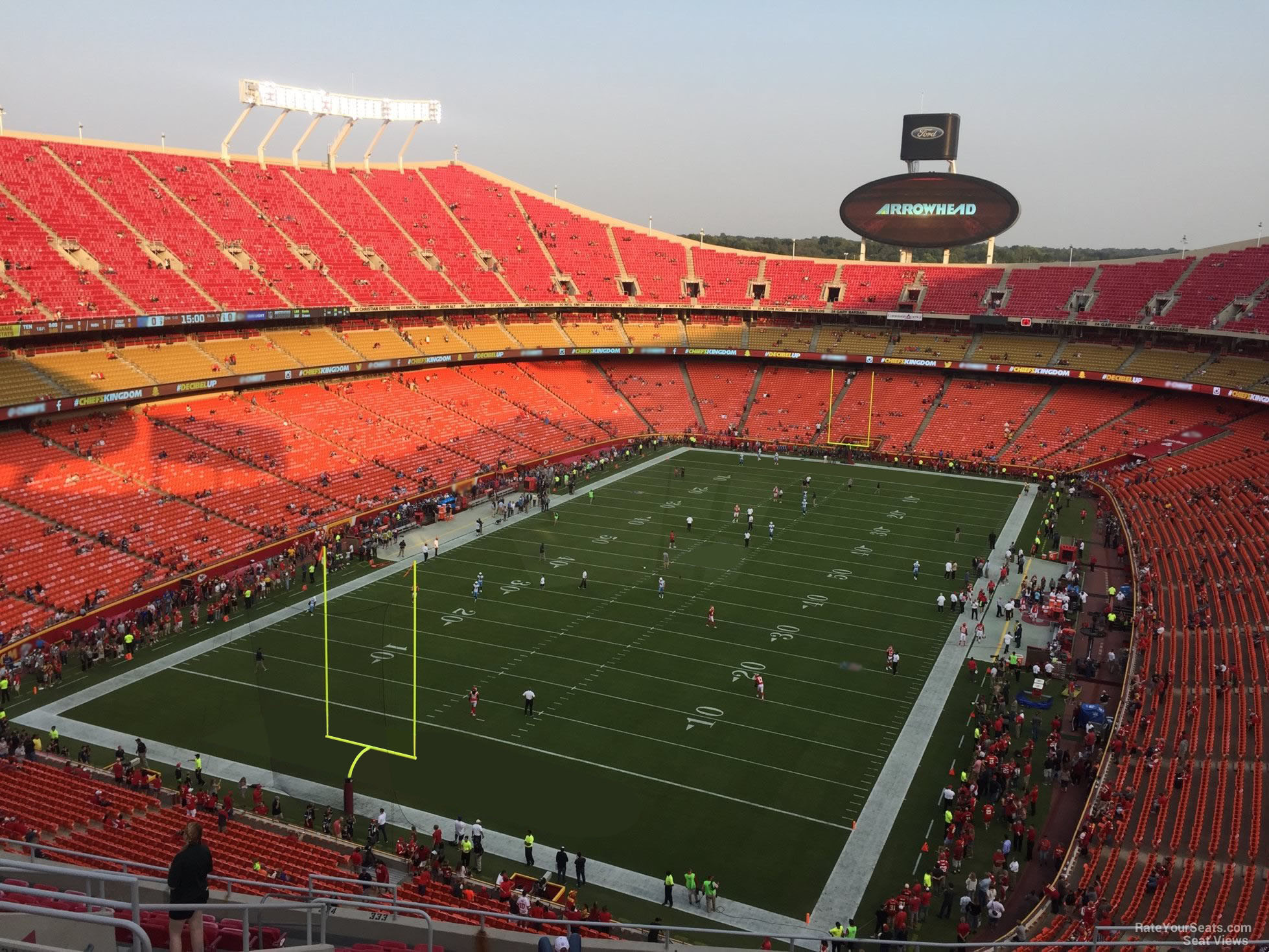 section 333, row 32 seat view  for football - arrowhead stadium
