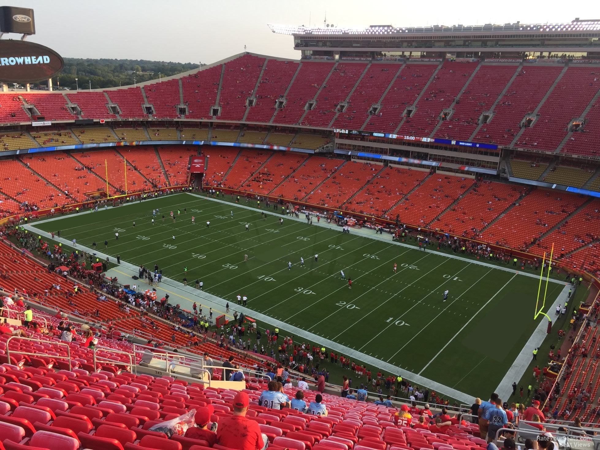 section 342, row 32 seat view for football - arrowhead stadium