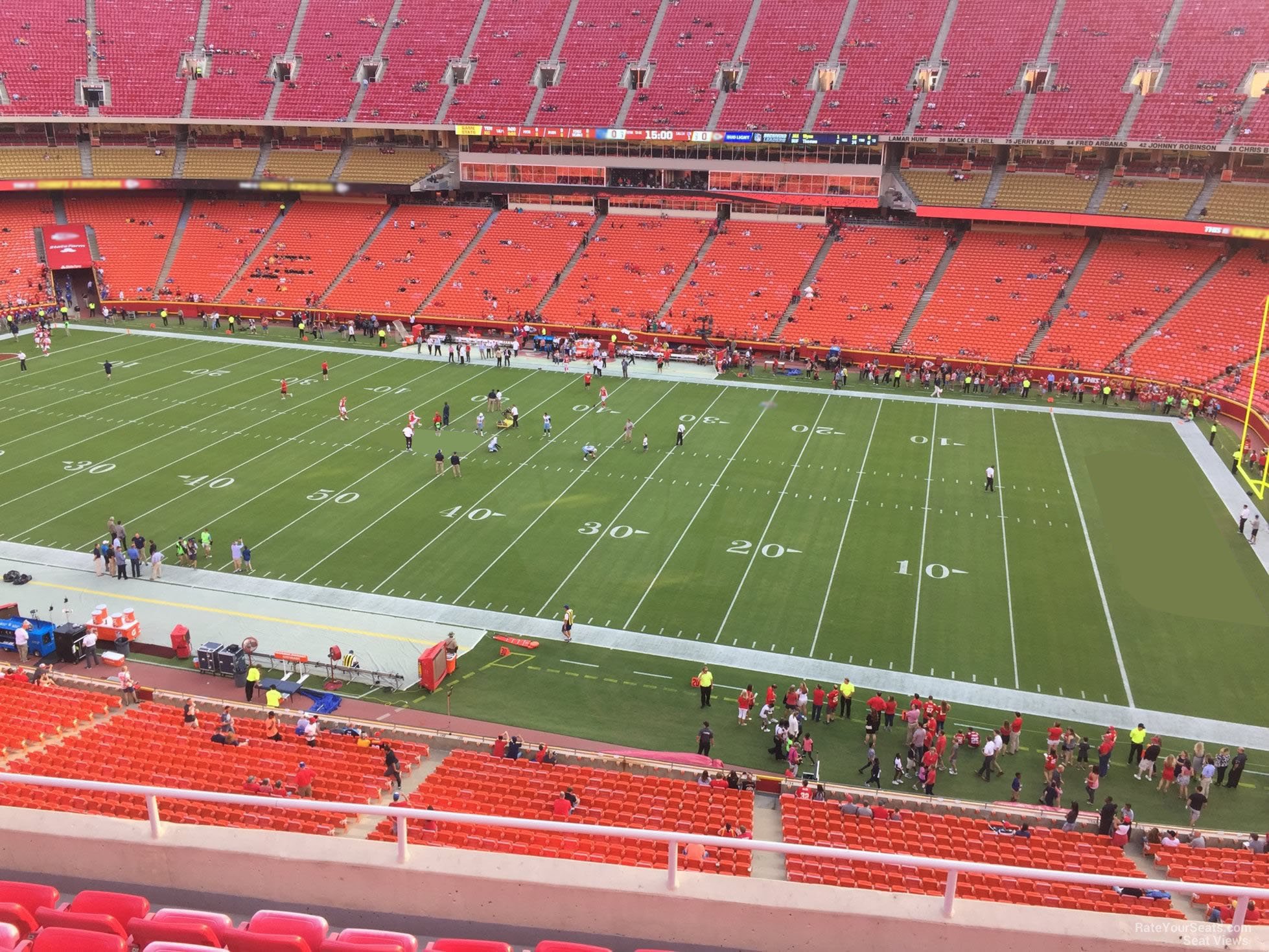 section 344, row 7 seat view  - arrowhead stadium