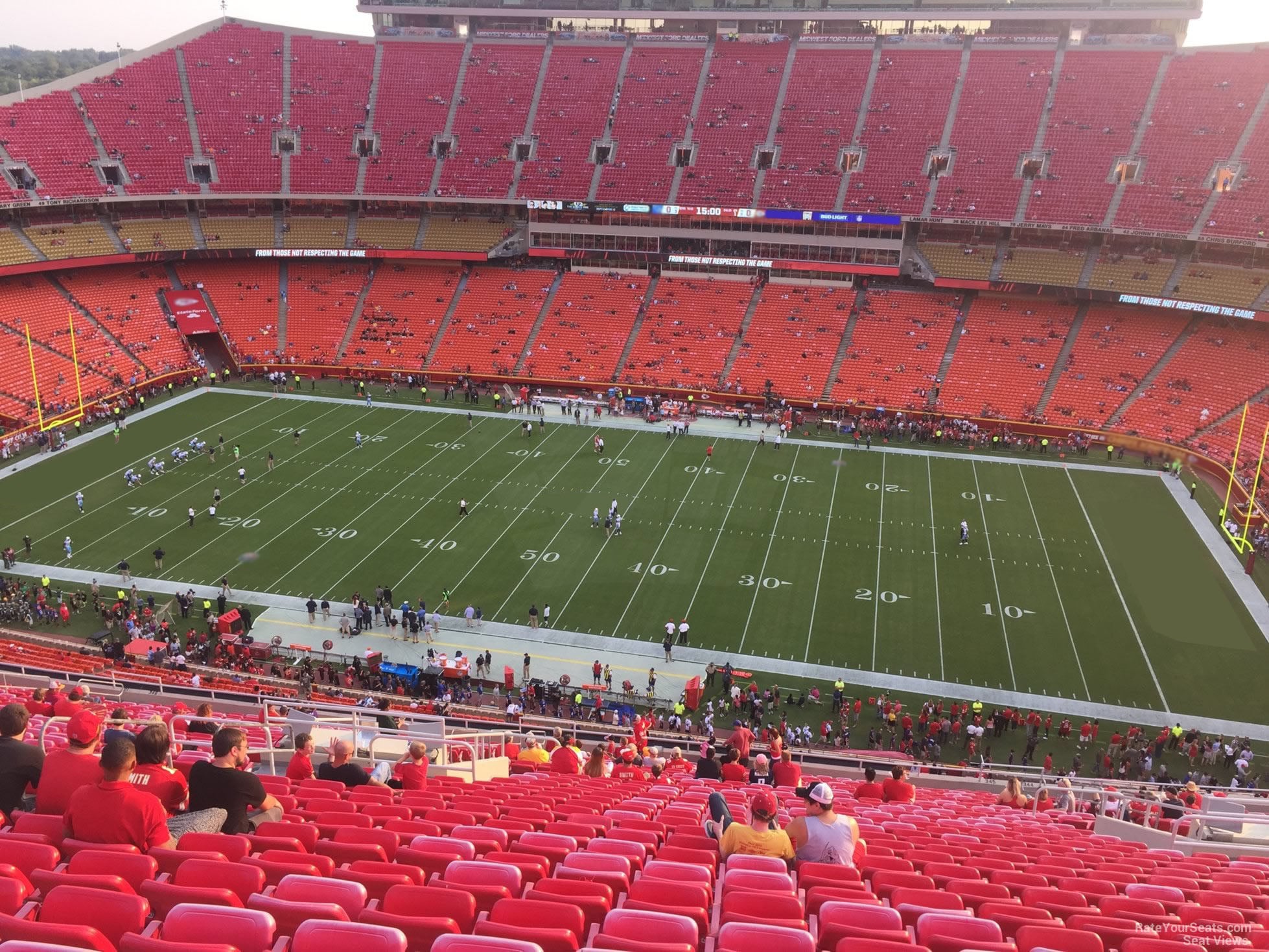 section 345, row 32 seat view  for football - arrowhead stadium