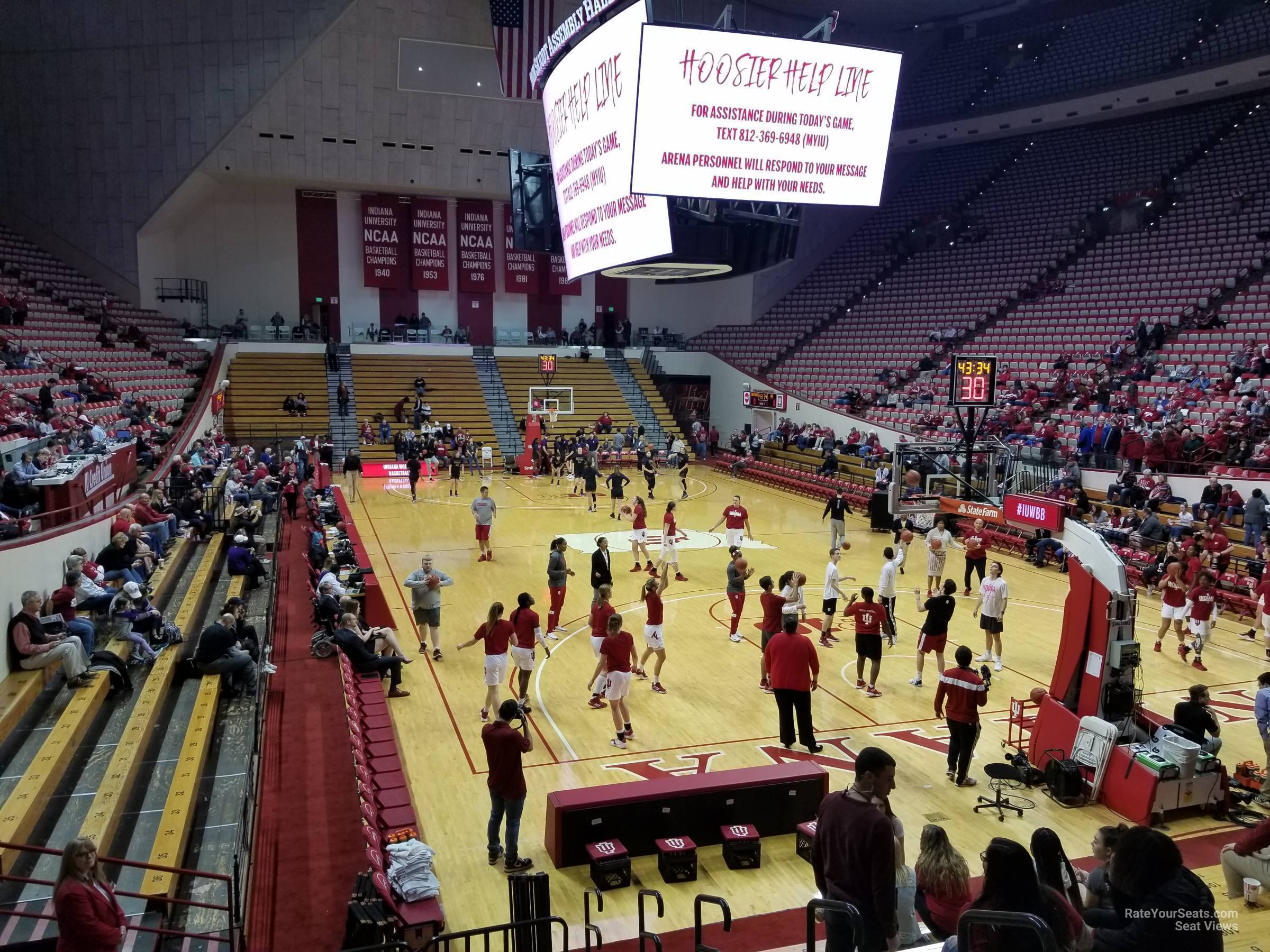 section 2, row 14 seat view  - assembly hall