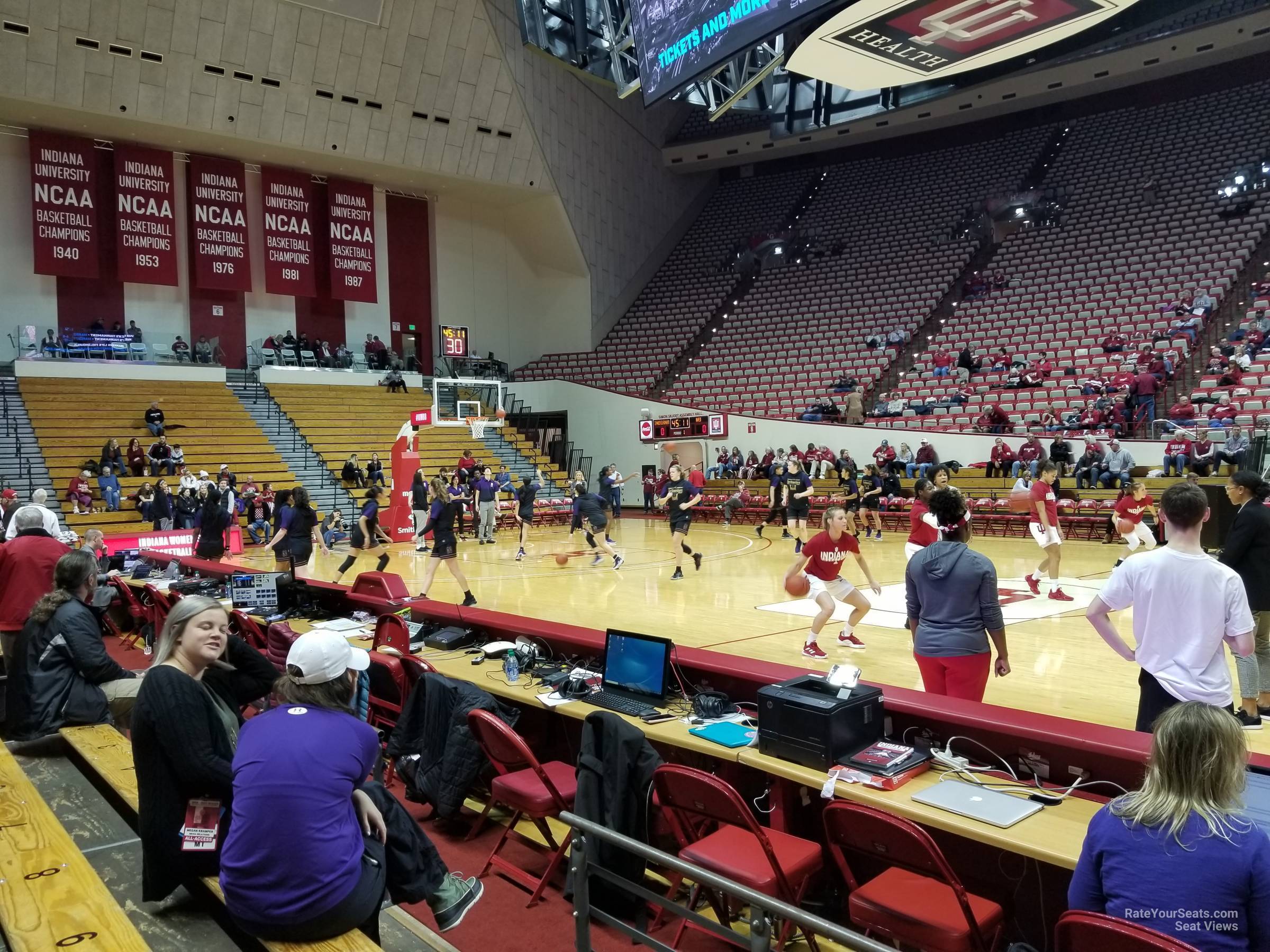 section 3, row 4 seat view  - assembly hall
