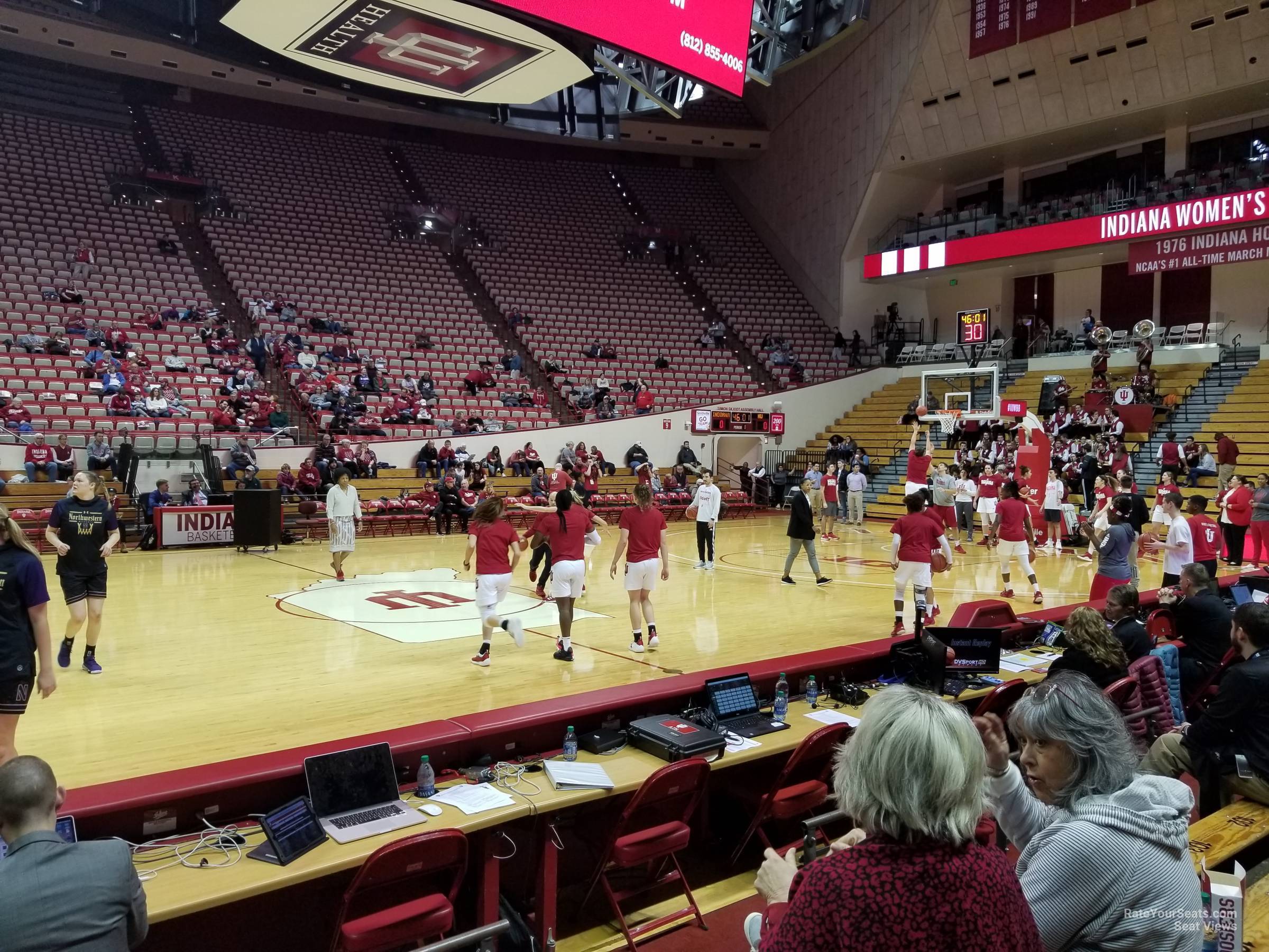 section 4, row 3 seat view  - assembly hall