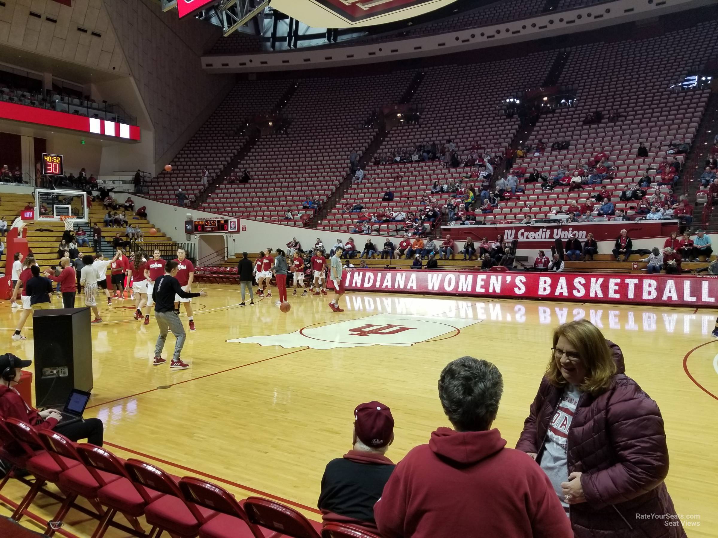 section 8, row 2 seat view  - assembly hall