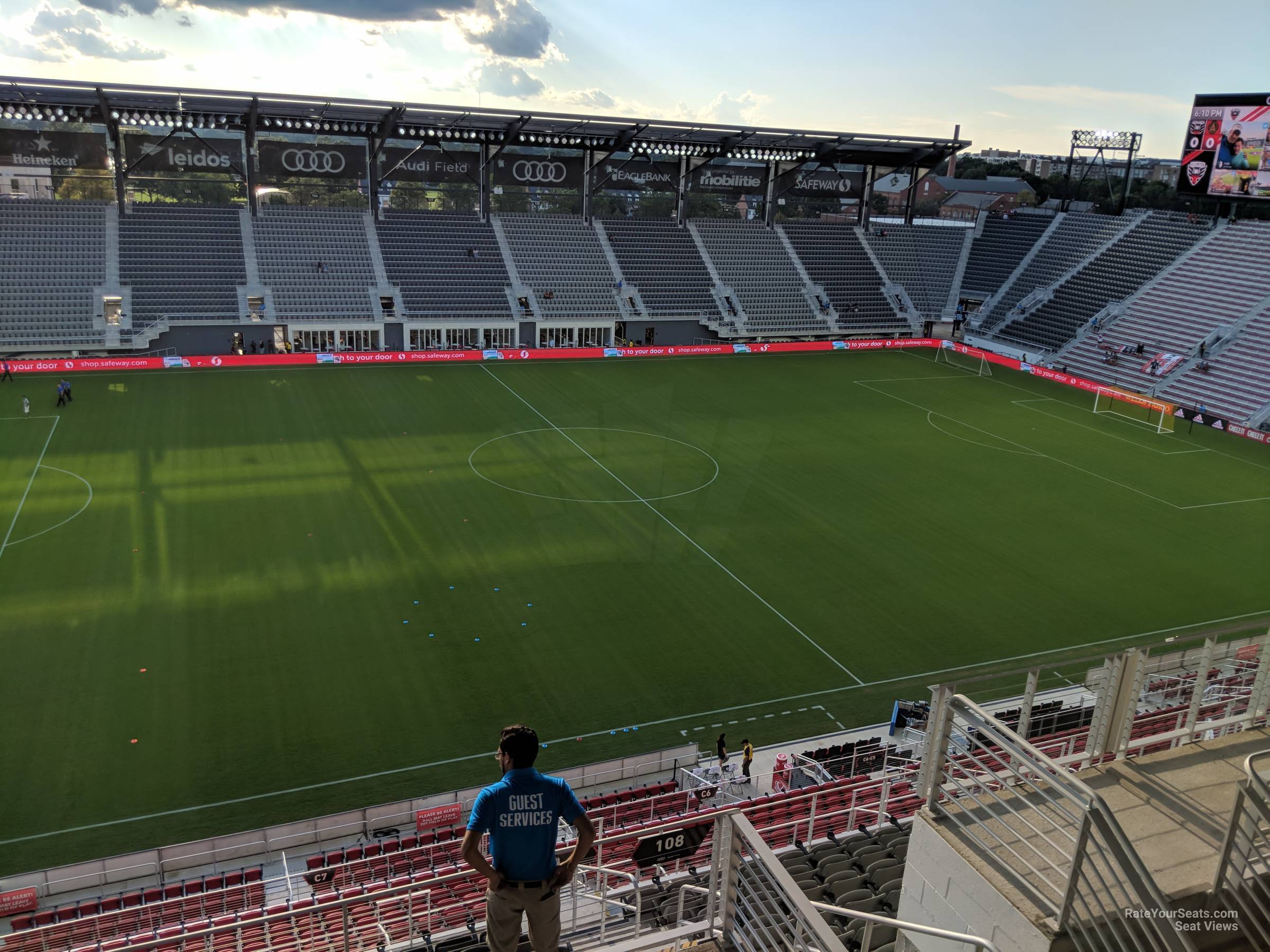 section 208, row 6 seat view  - audi field