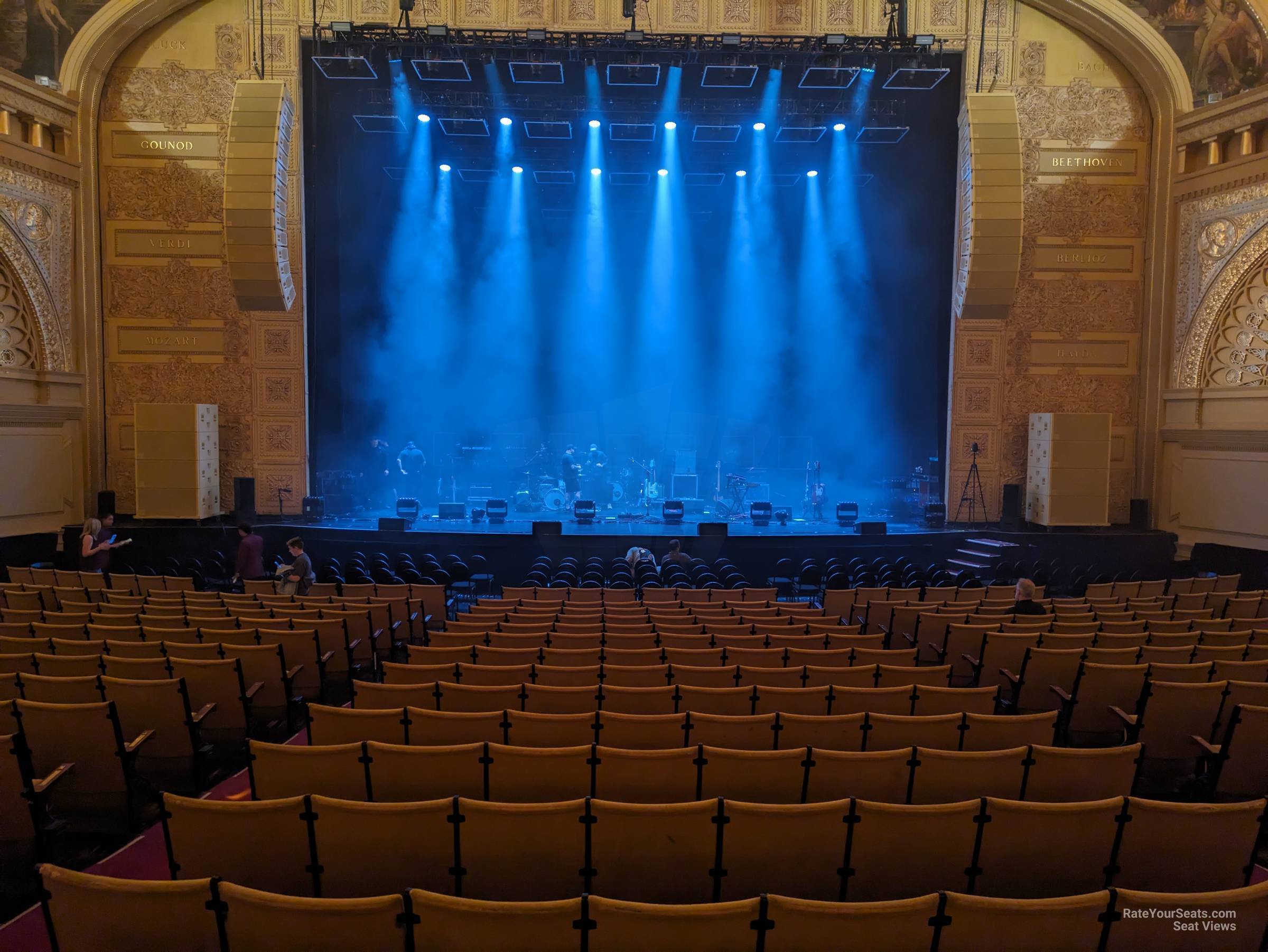 orch c, row t seat view  - auditorium theatre