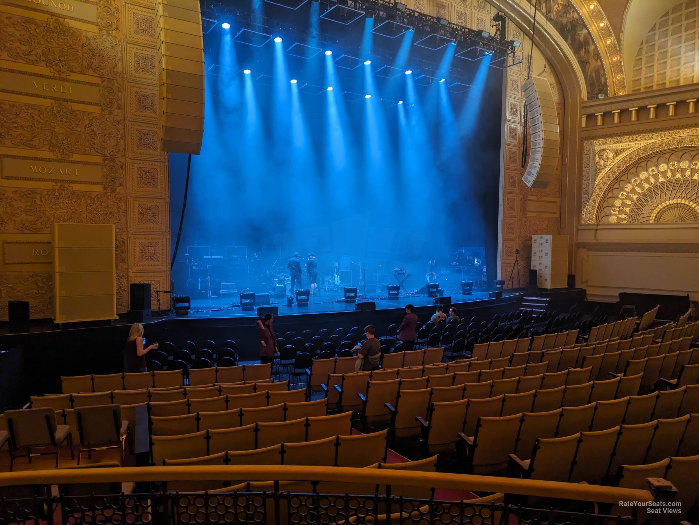 orch l, row t seat view  - auditorium theatre