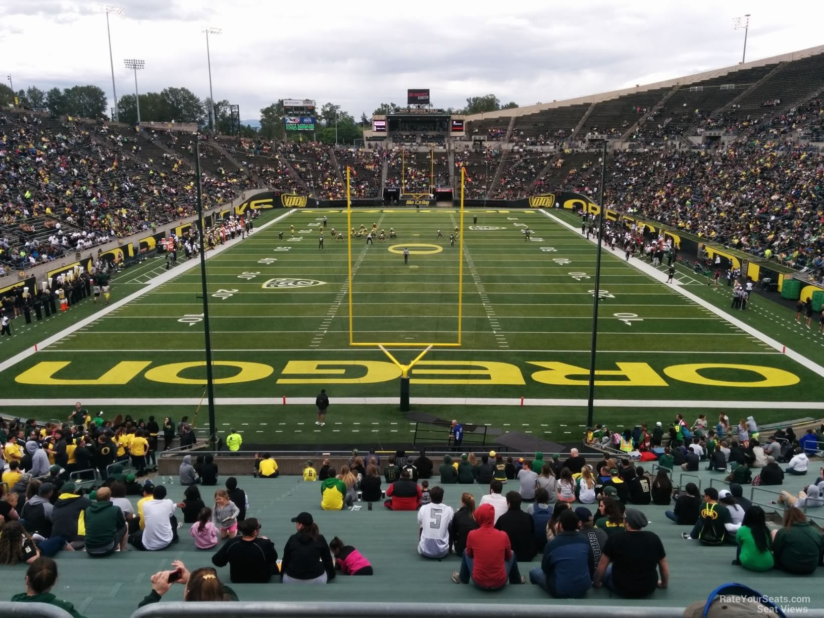 section 1, row 40 seat view  - autzen stadium