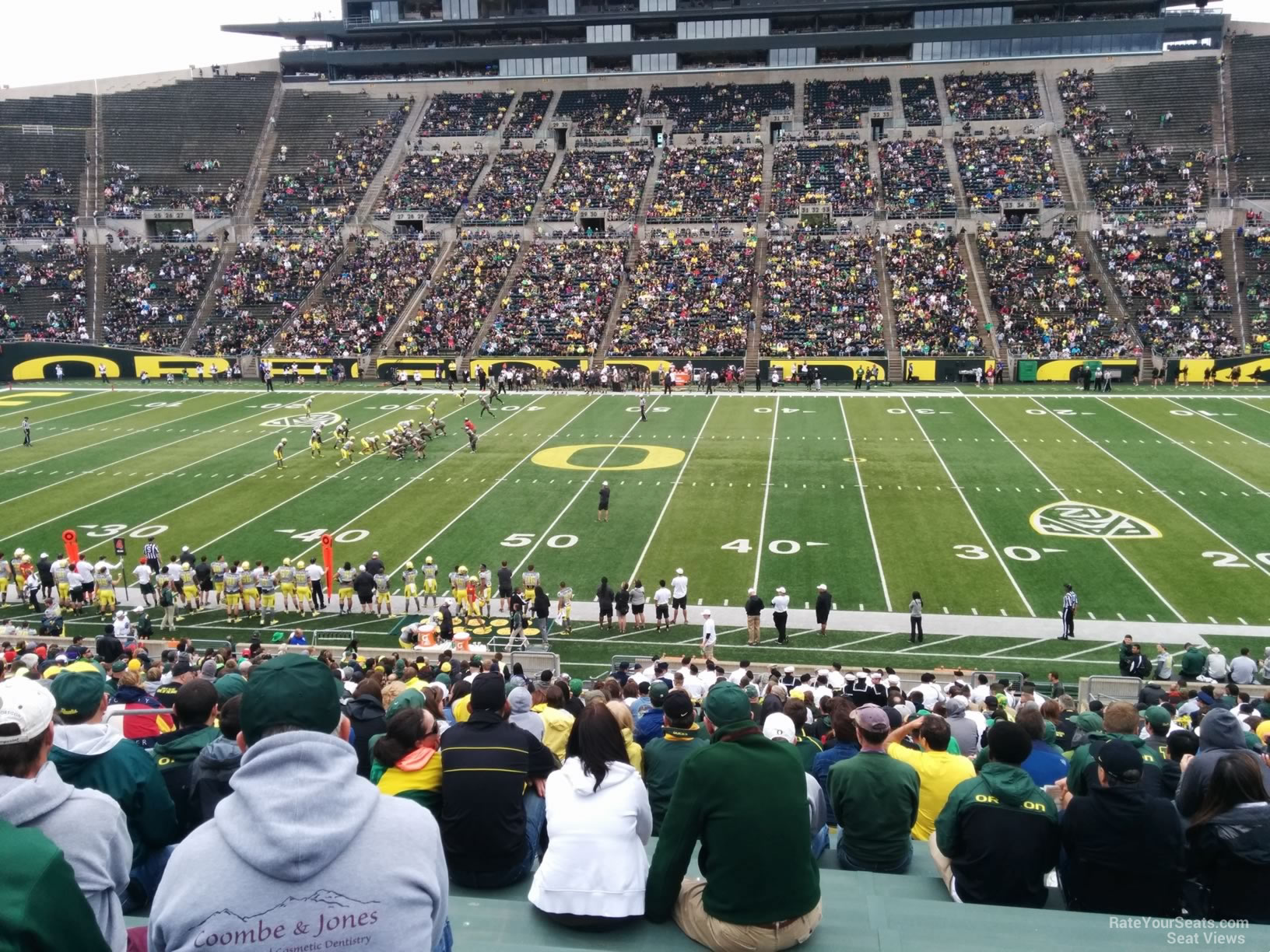 Autzen Stadium Row Chart