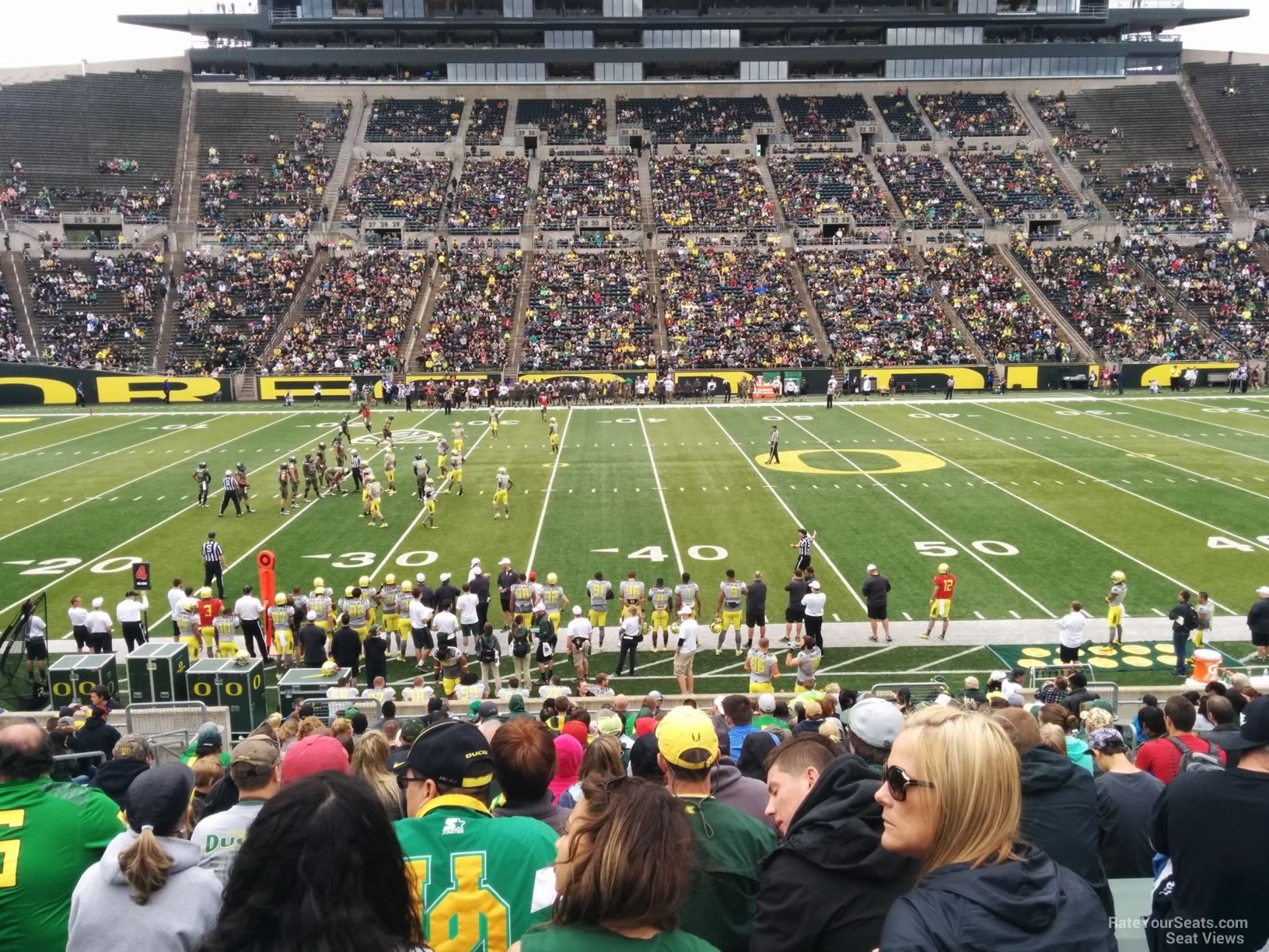 section 12, row 25 seat view  - autzen stadium