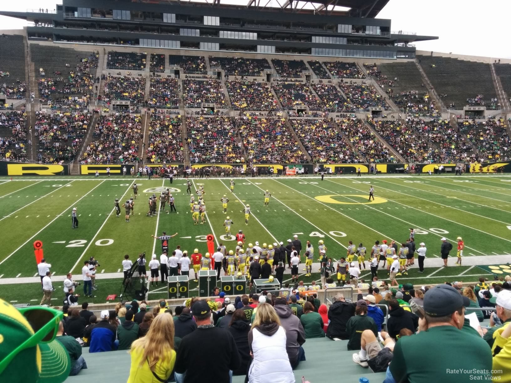 section 13, row 25 seat view  for football - autzen stadium