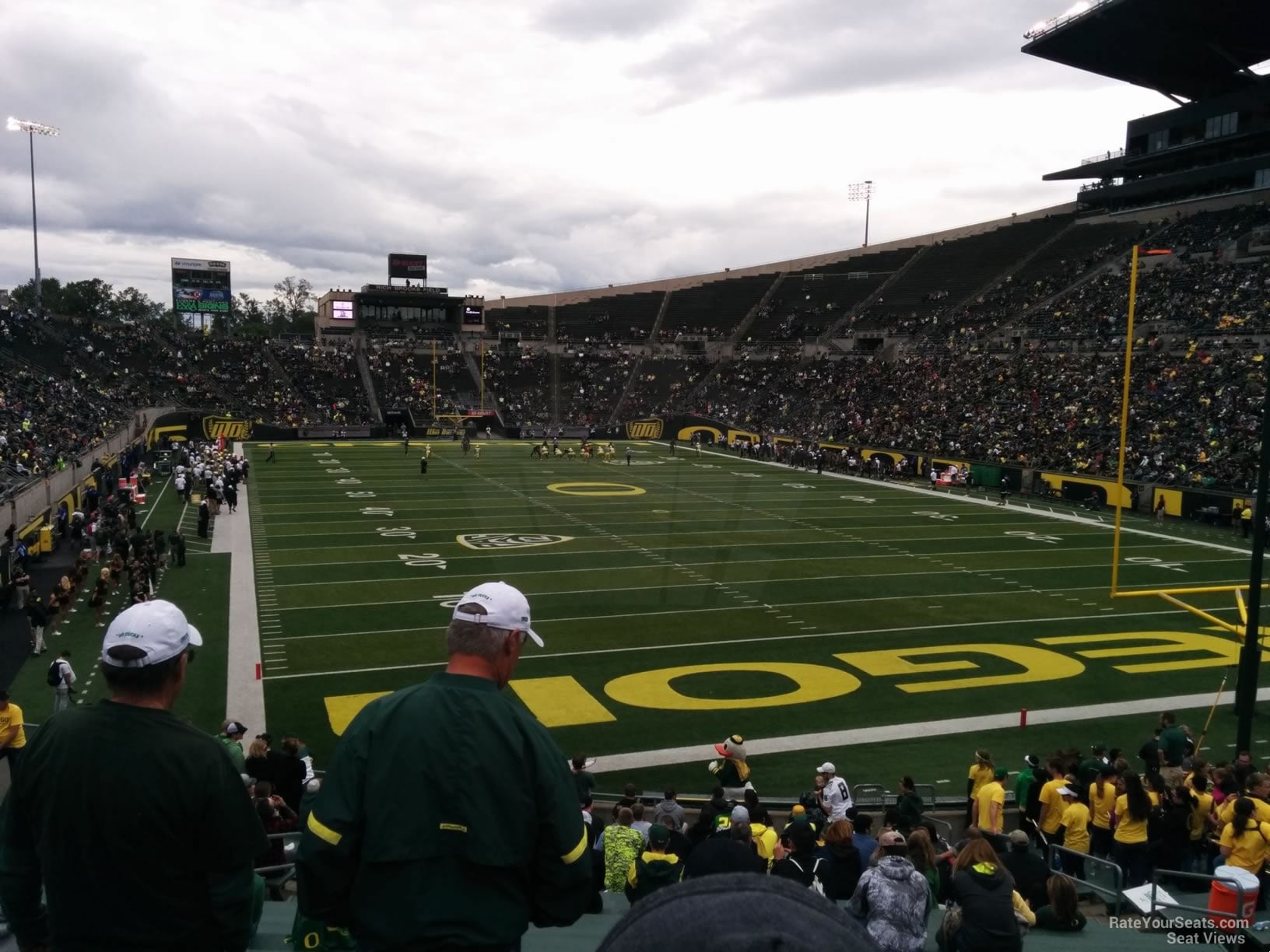 section 3, row 25 seat view  for football - autzen stadium