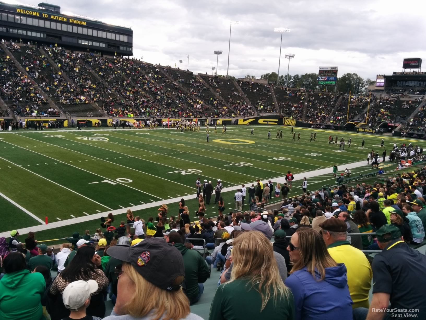 section 36, row 25 seat view  for football - autzen stadium