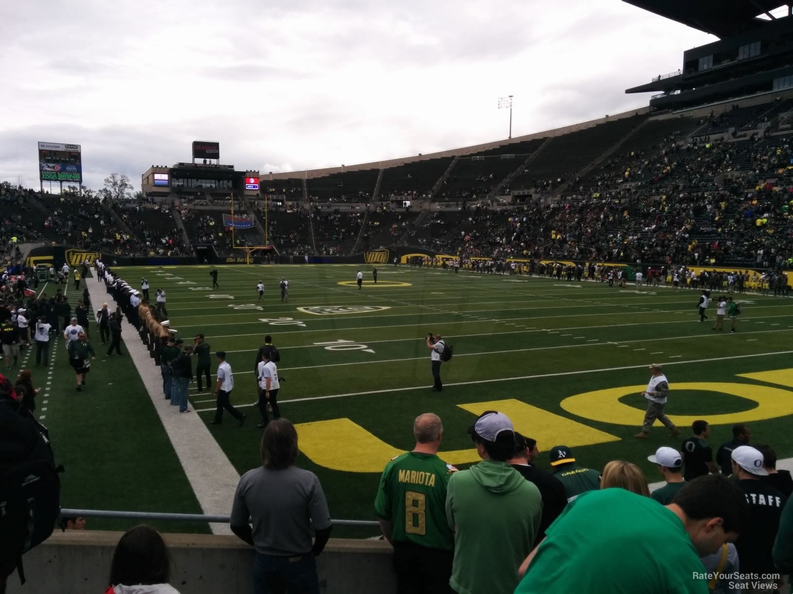 section 4, row 10 seat view  for football - autzen stadium