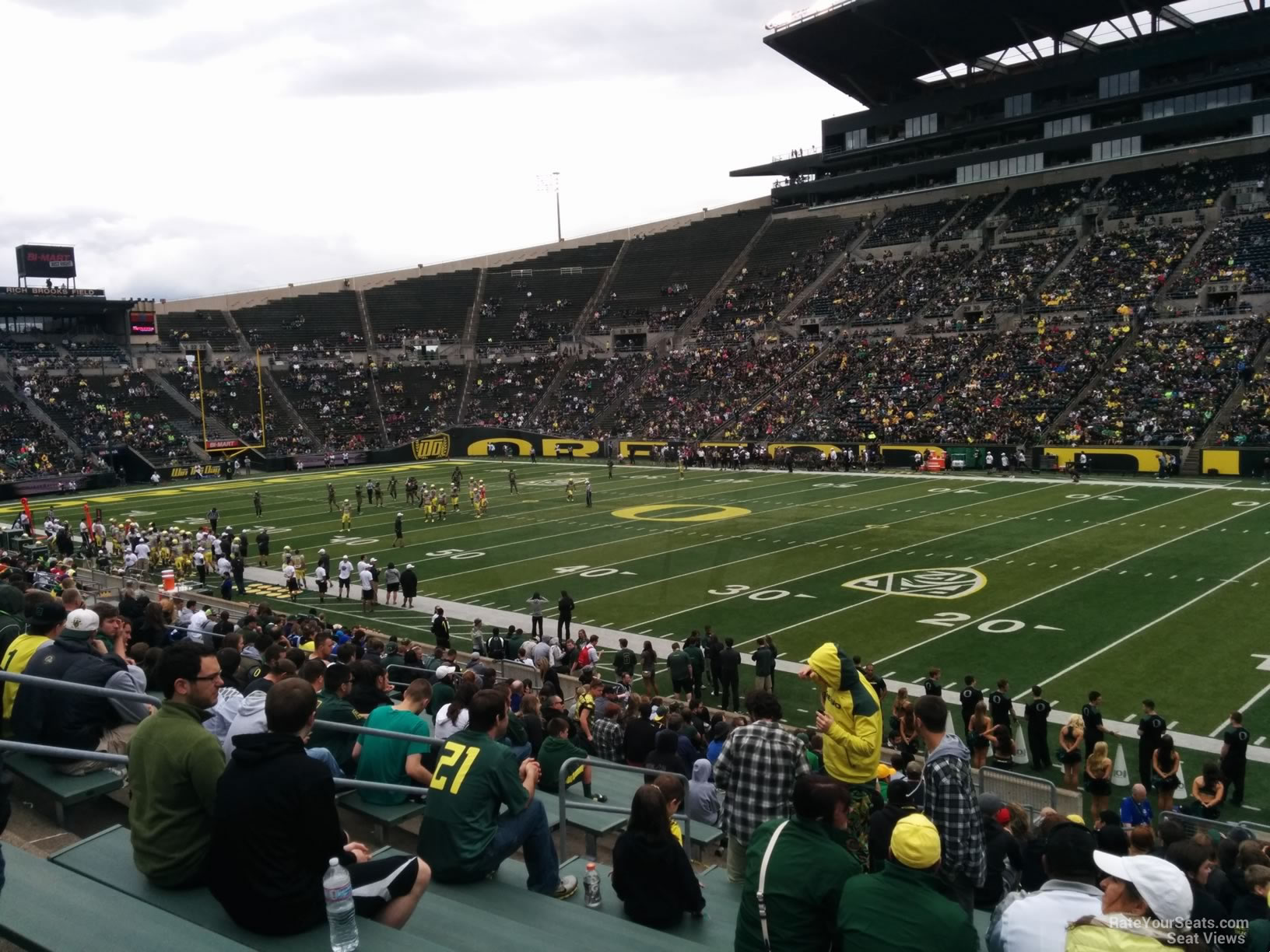section 7, row 25 seat view  for football - autzen stadium