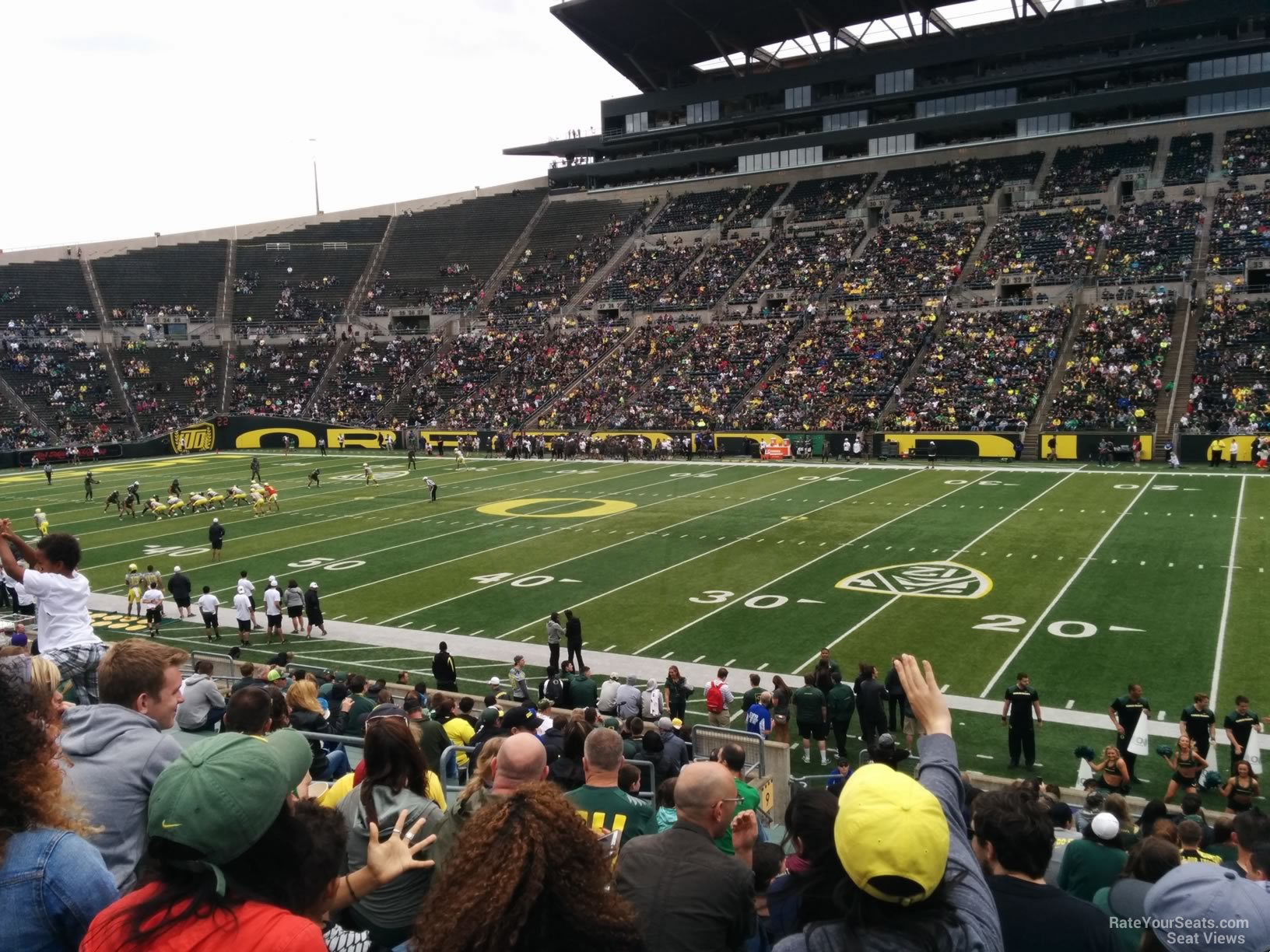 section 8, row 25 seat view for football - autzen stadium