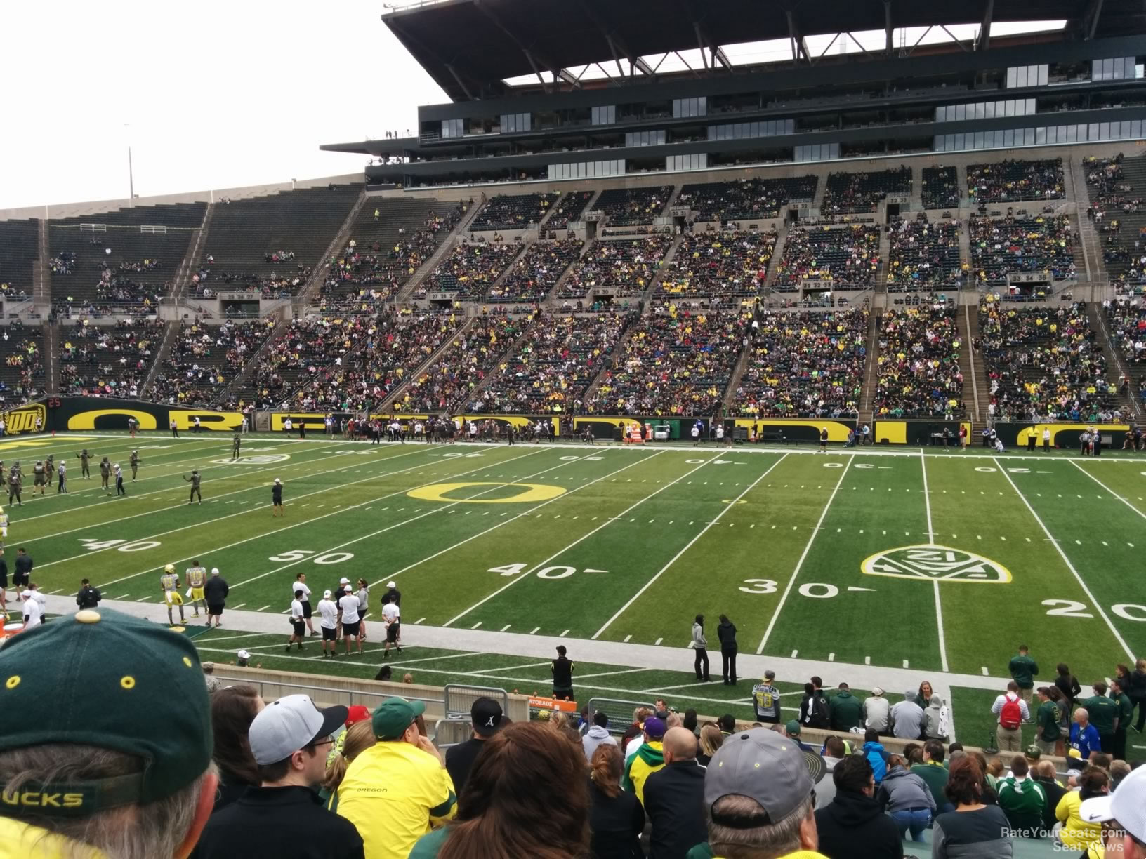 section 9, row 25 seat view  for football - autzen stadium