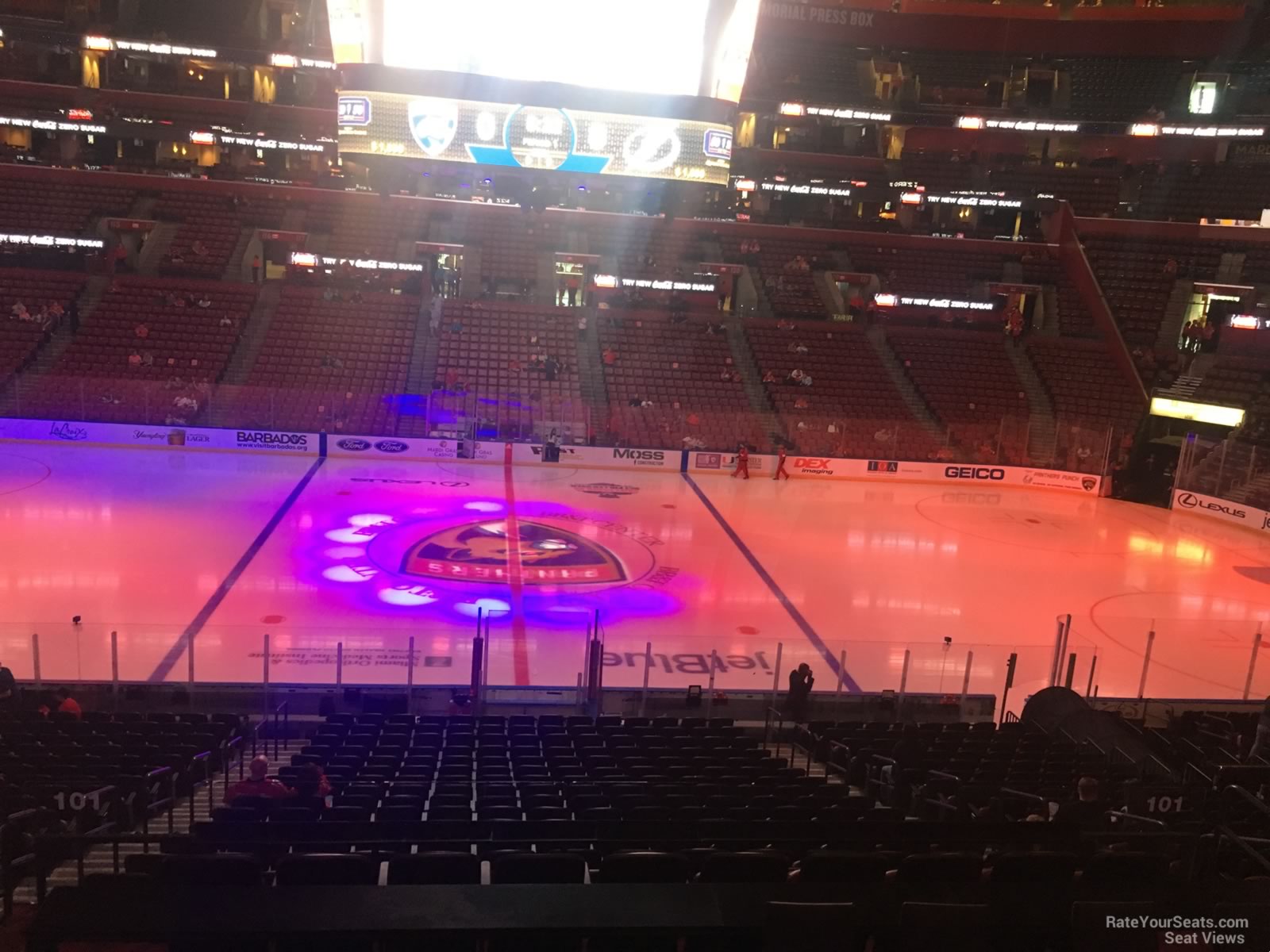 section 101, row 25 seat view  for hockey - fla live arena