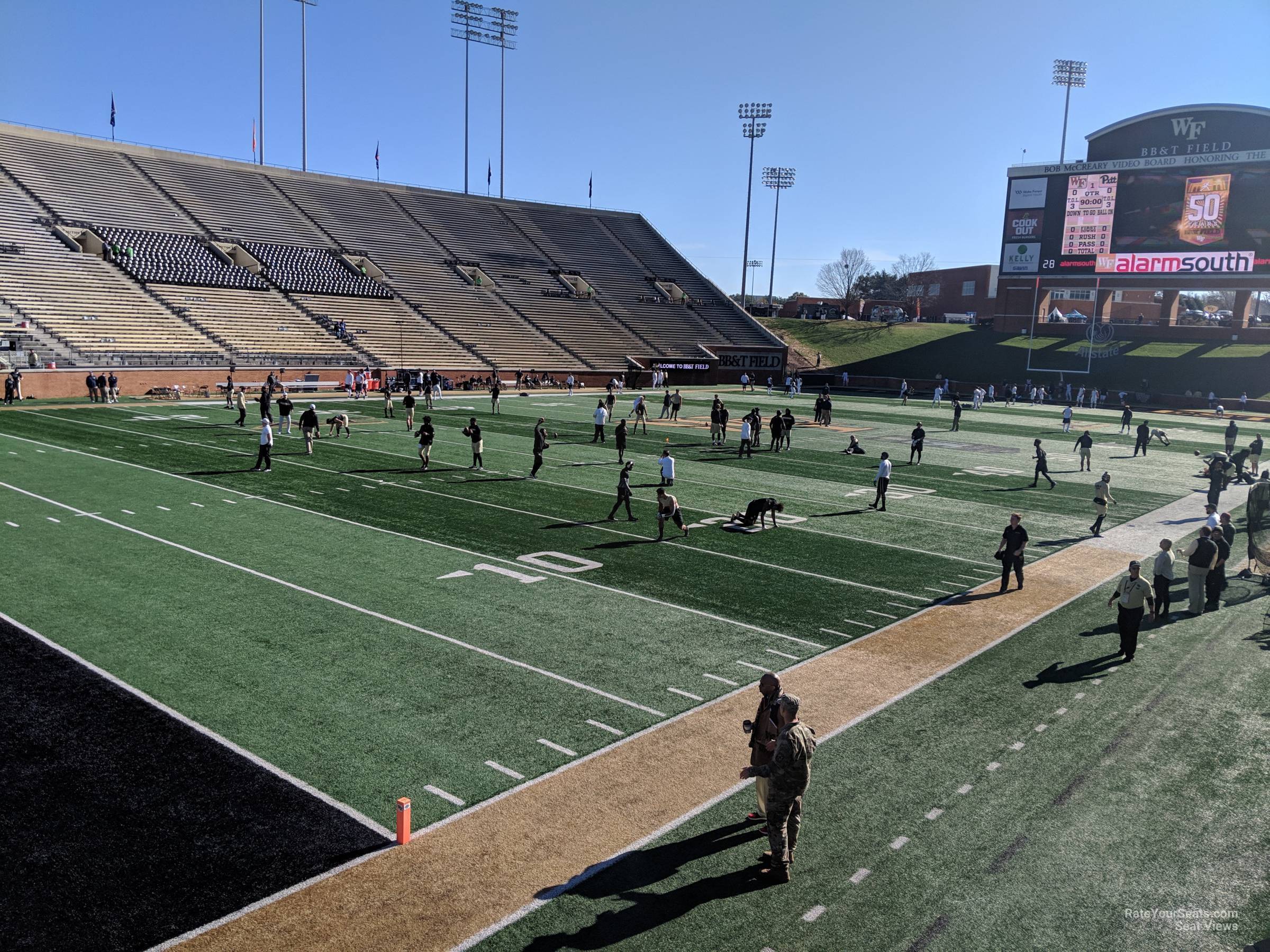 section 1, row l seat view  - allegacy federal credit union stadium