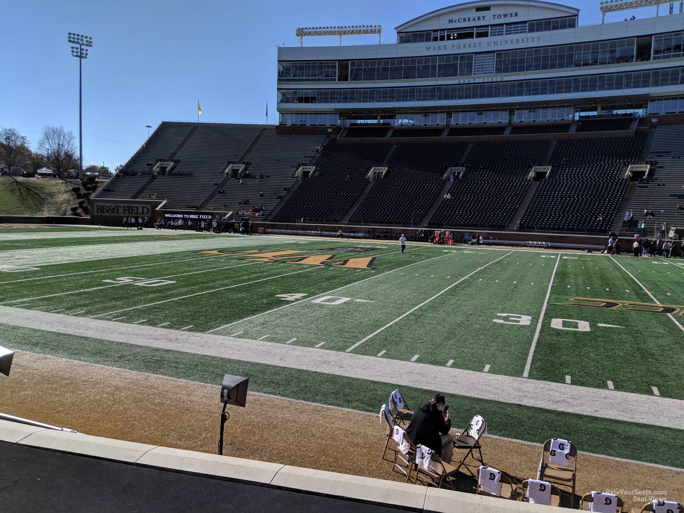 section 17, row g seat view  - allegacy federal credit union stadium