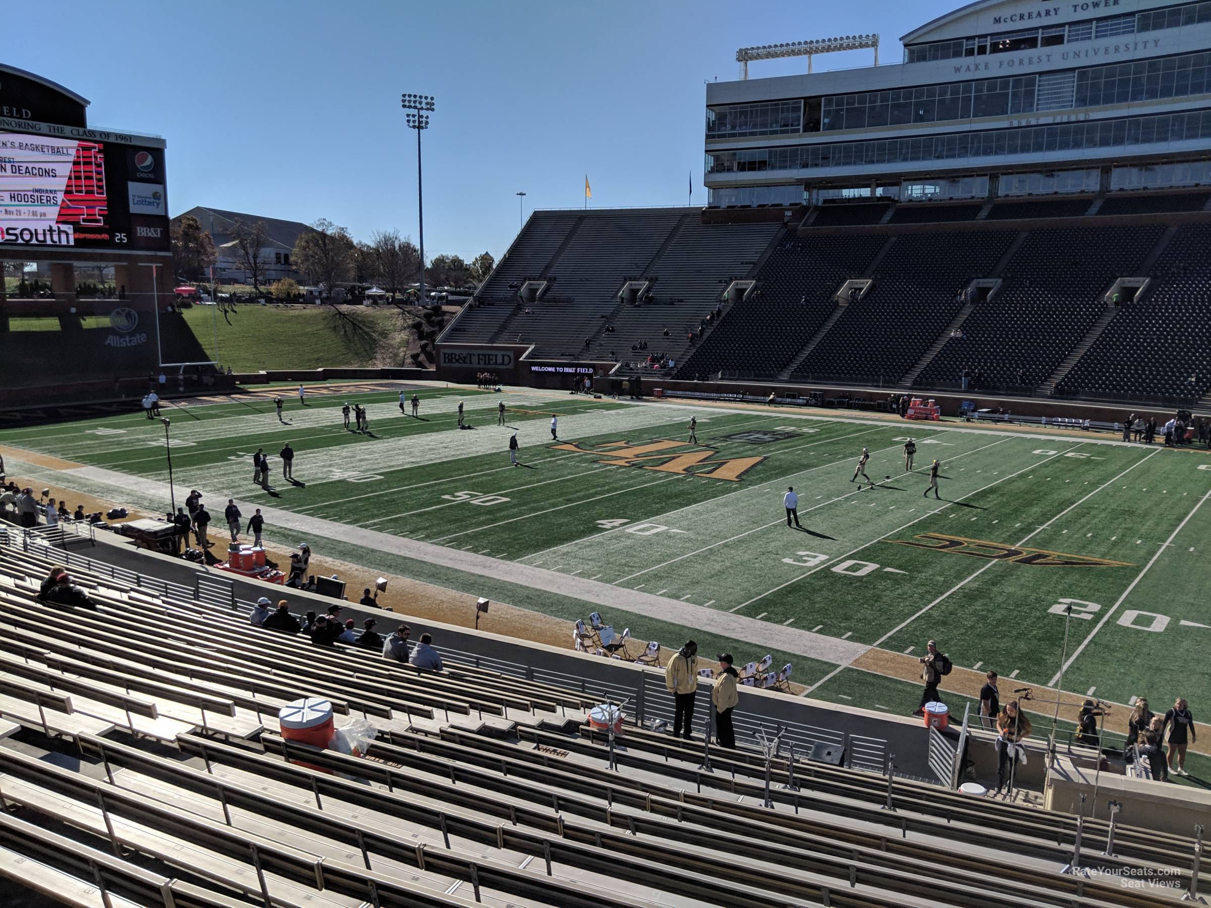 section 18, row z seat view  - allegacy federal credit union stadium
