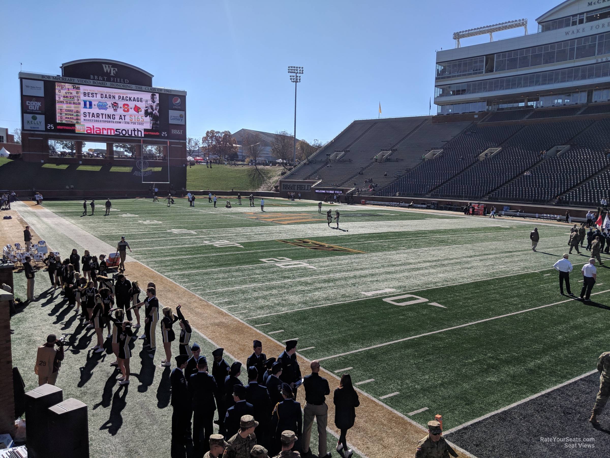 section 20, row l seat view  - truist field