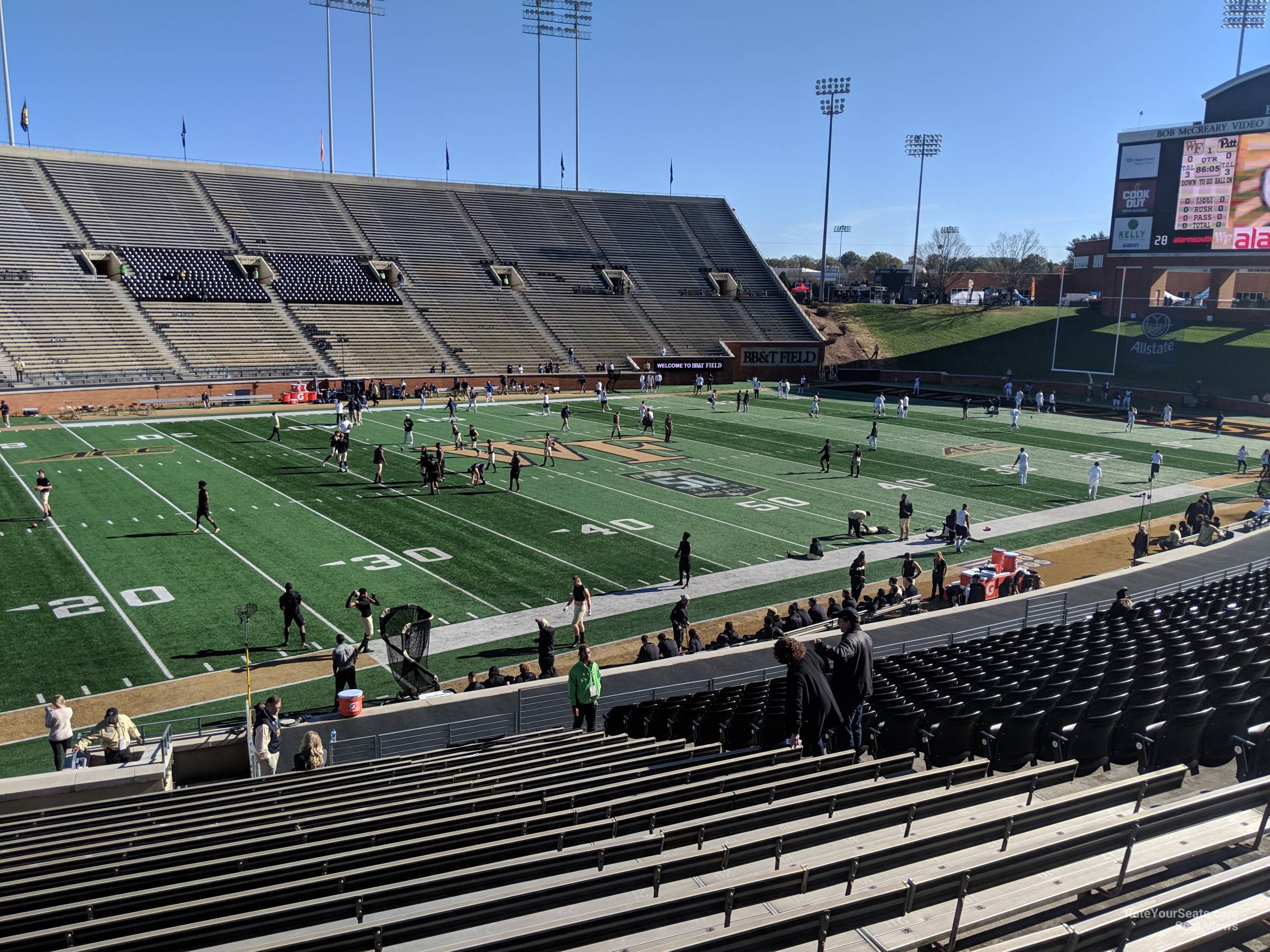 section 3, row z seat view  - allegacy federal credit union stadium
