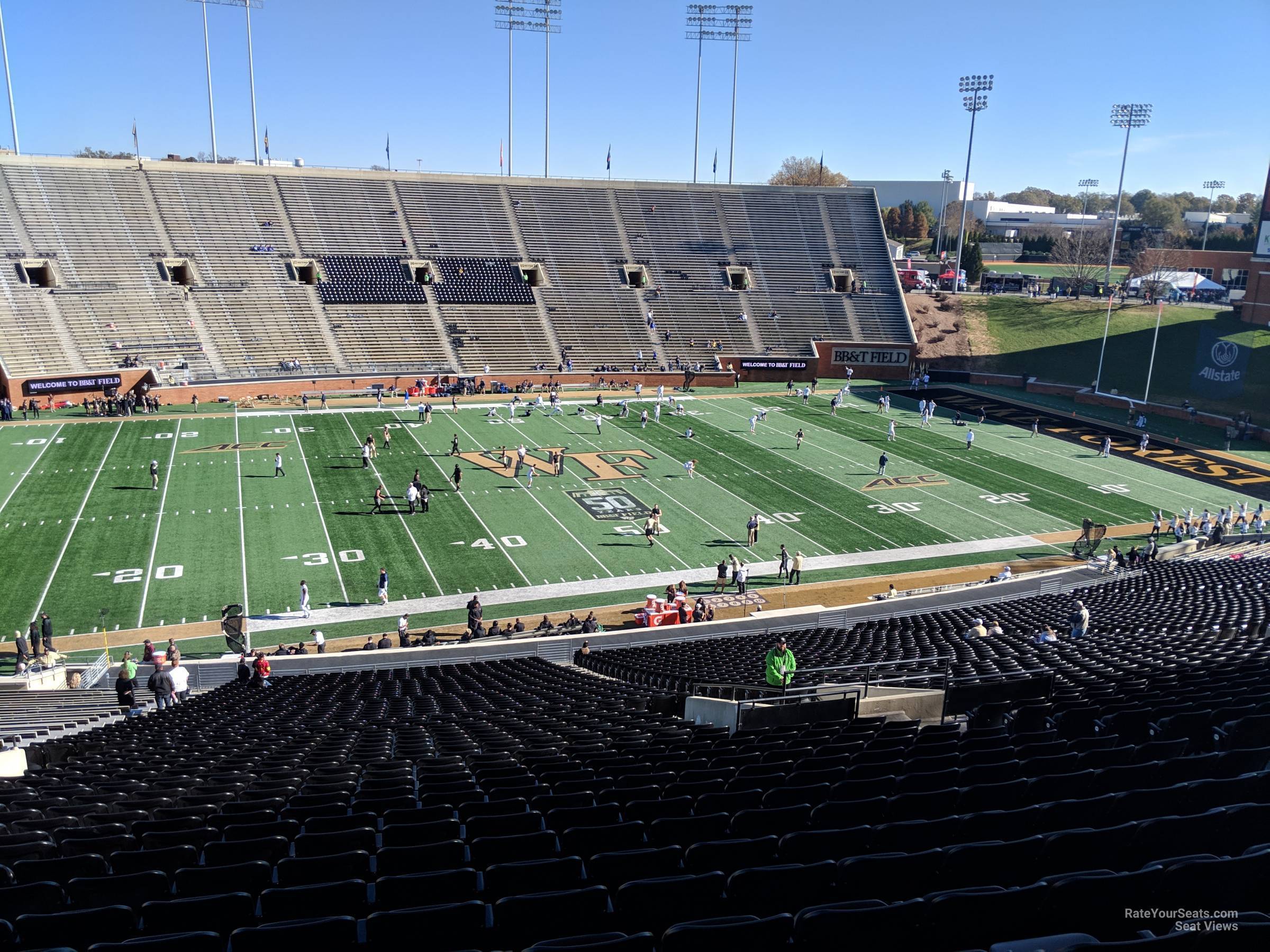 section 4, row bbb seat view  - allegacy federal credit union stadium