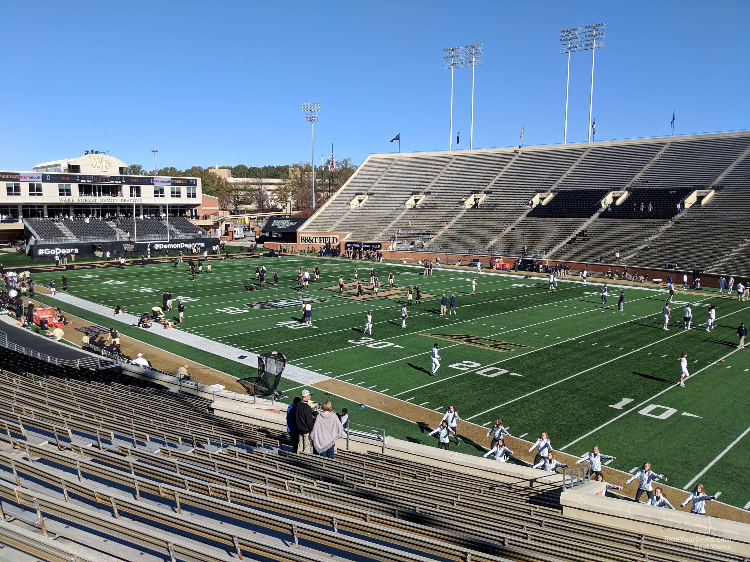 section 9, row z seat view  - allegacy federal credit union stadium