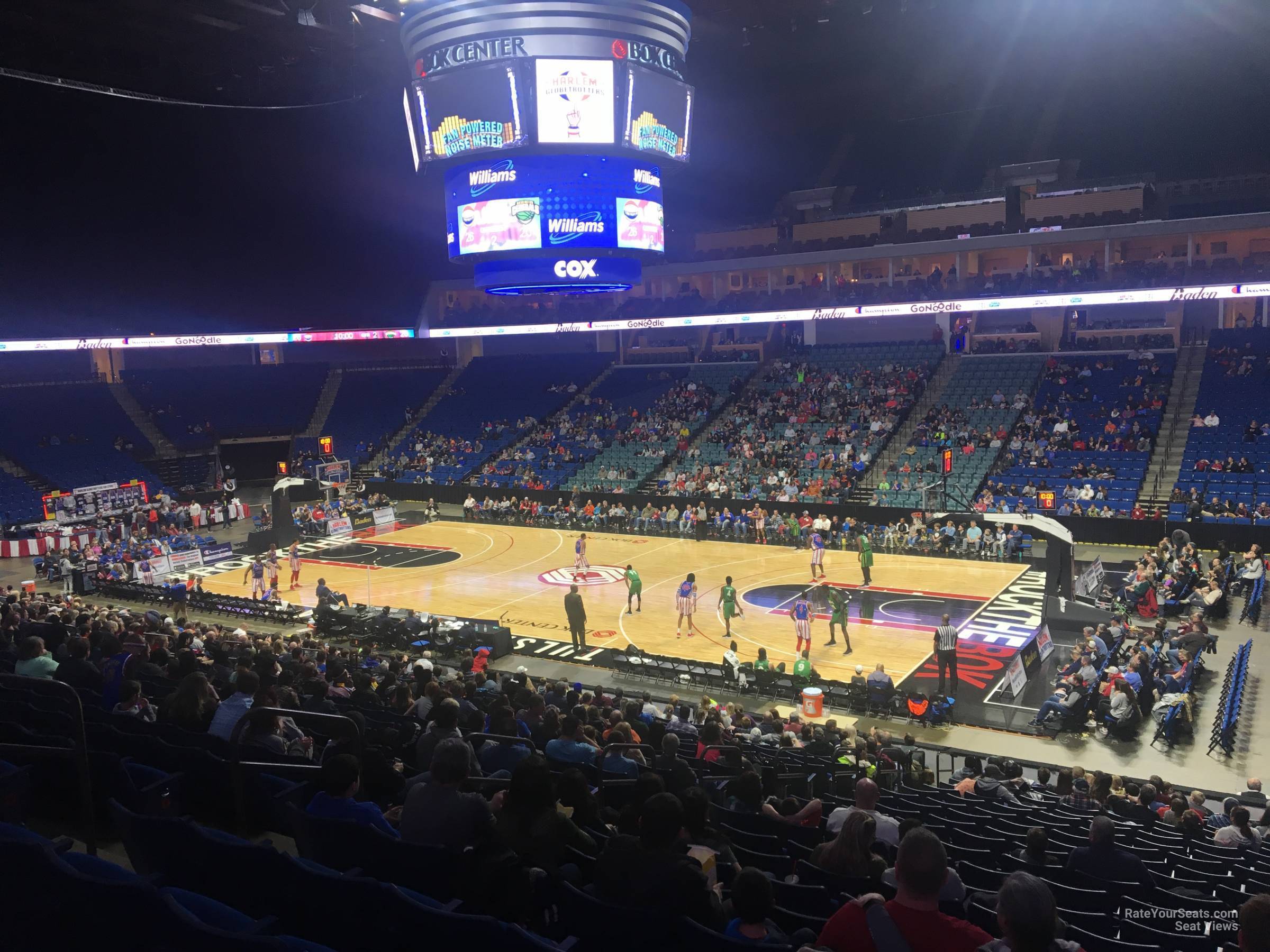 section 101, row x seat view  for basketball - bok center