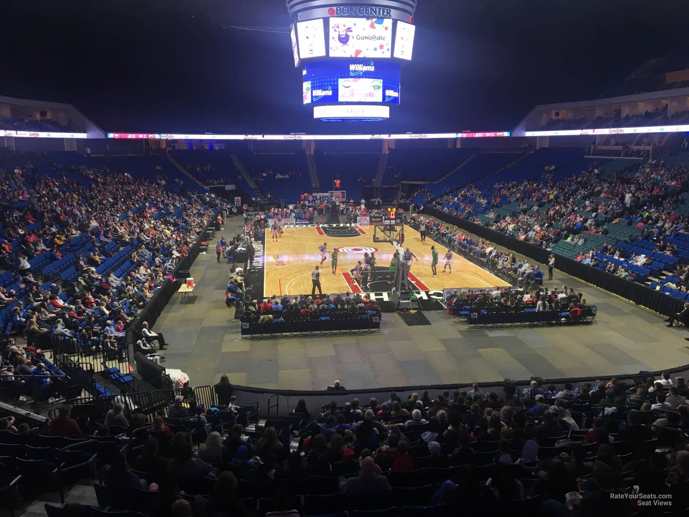 section 104, row x seat view  for basketball - bok center