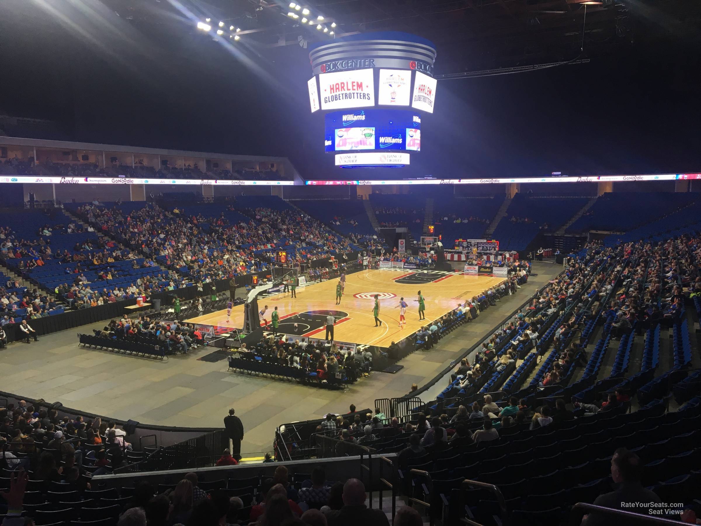 section 106, row x seat view  for basketball - bok center