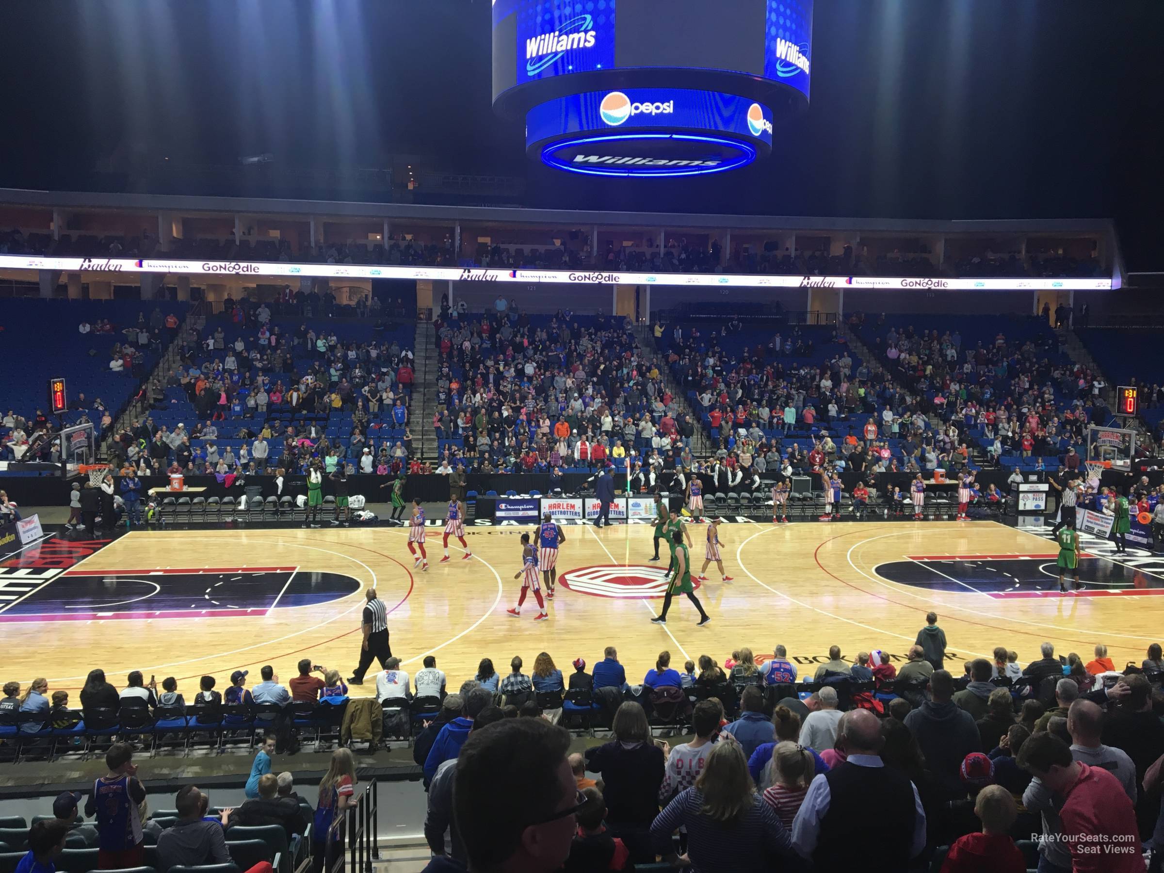 section 110, row p seat view  for basketball - bok center