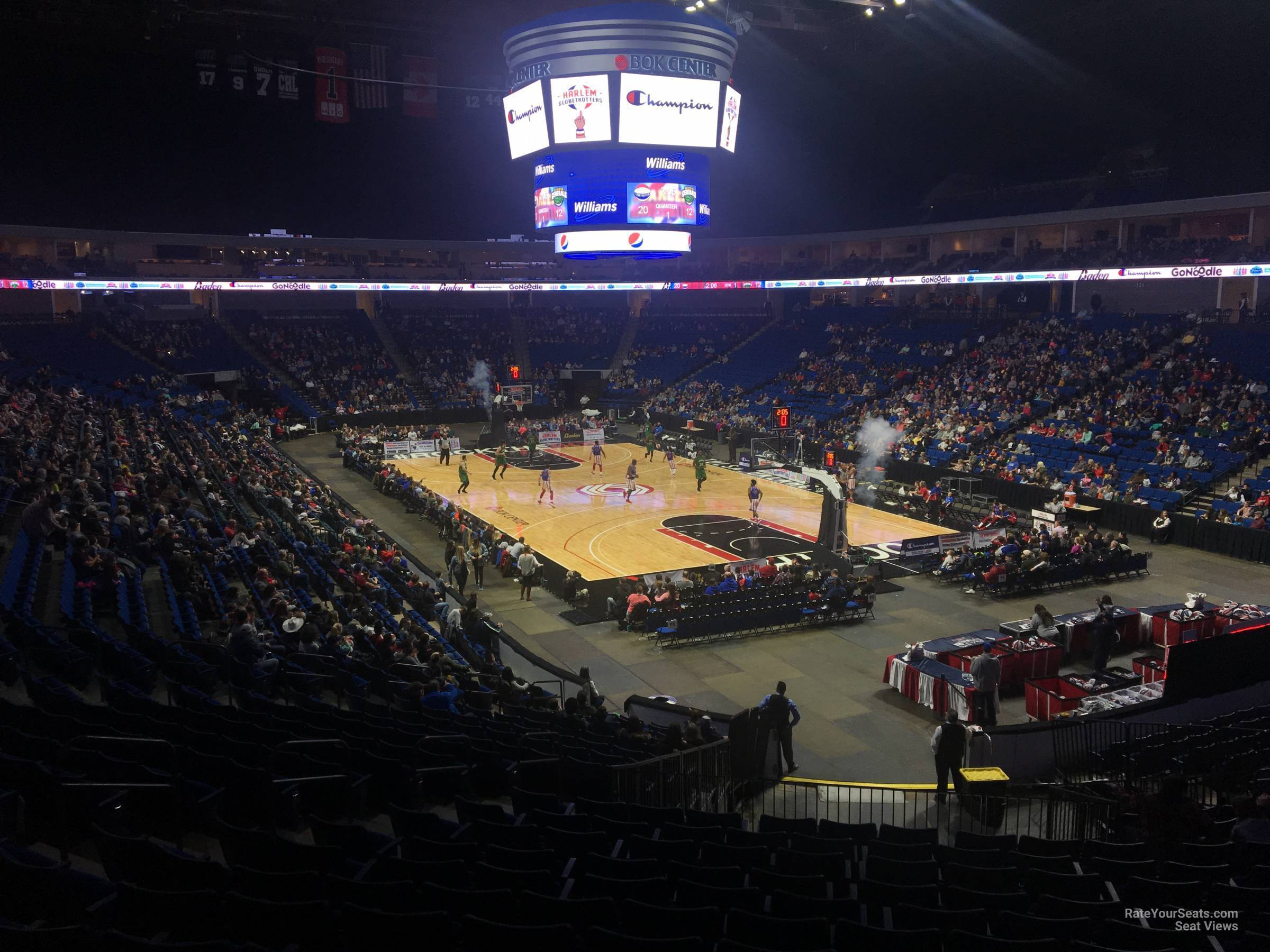 section 114, row x seat view  for basketball - bok center