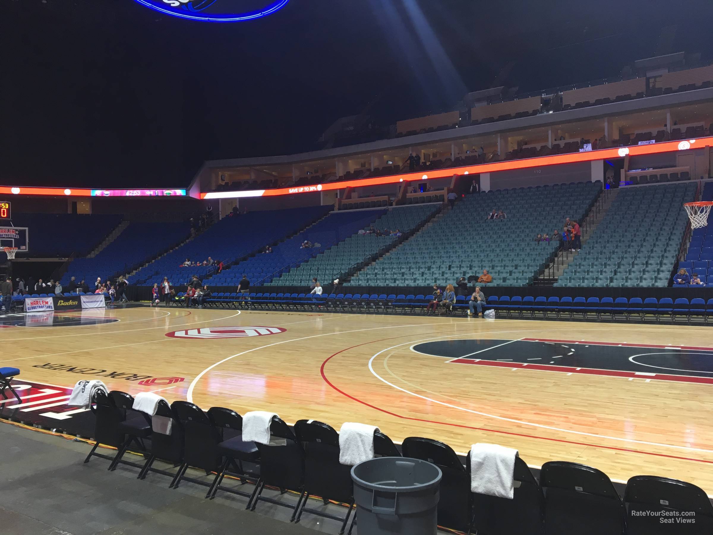 hollywood home seat view  for basketball - bok center