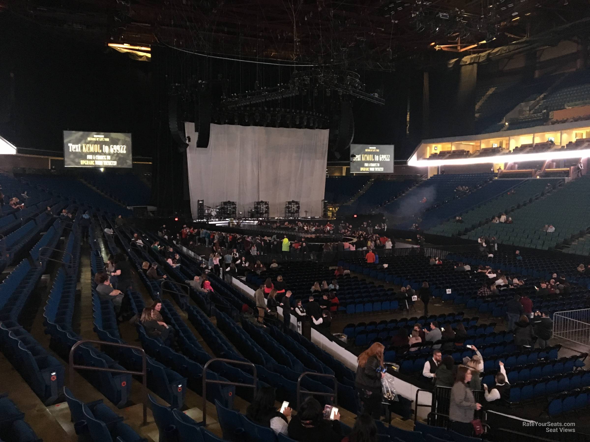 section 102, row p seat view  for concert - bok center