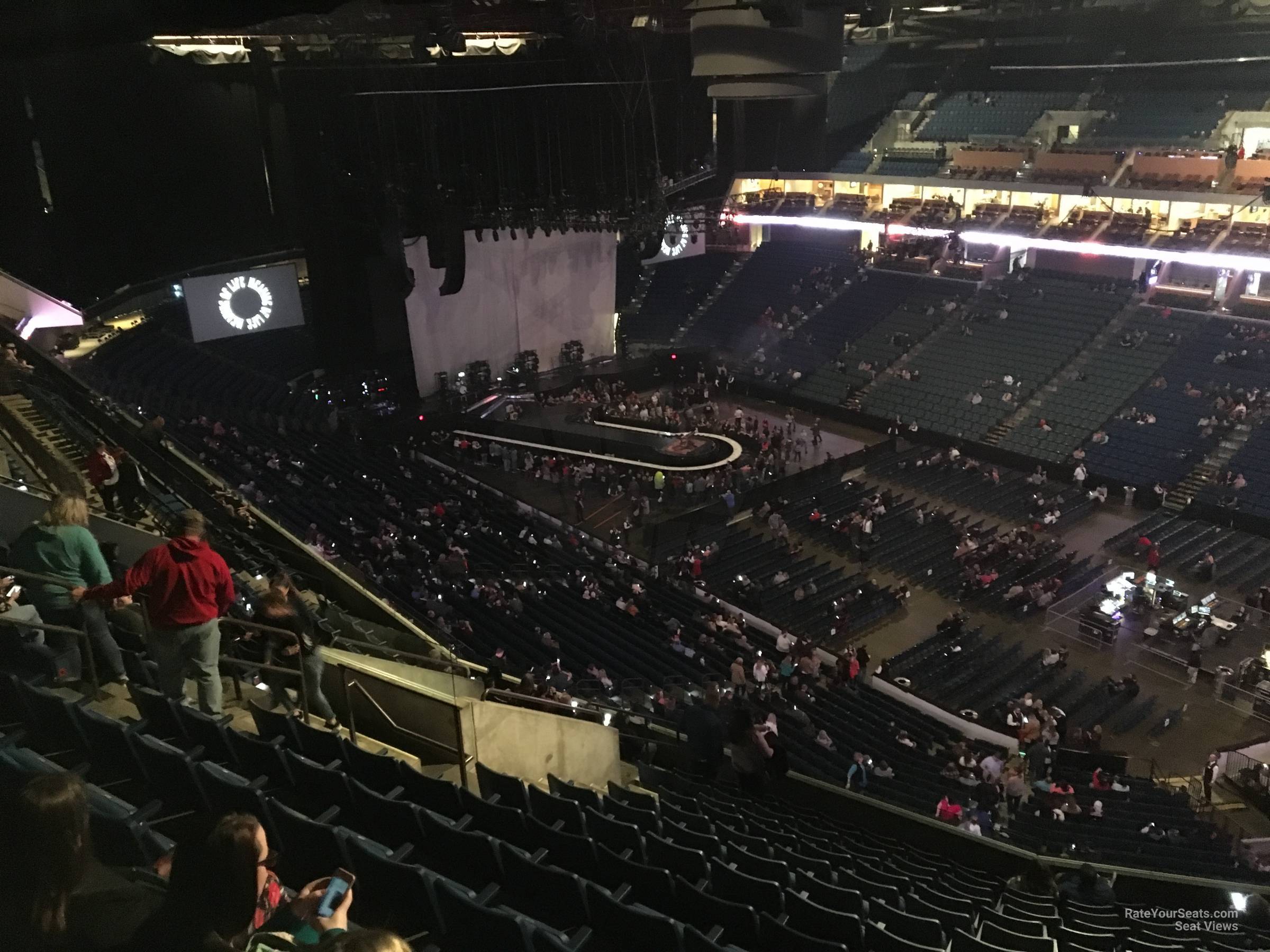 section 302, row p seat view  for concert - bok center