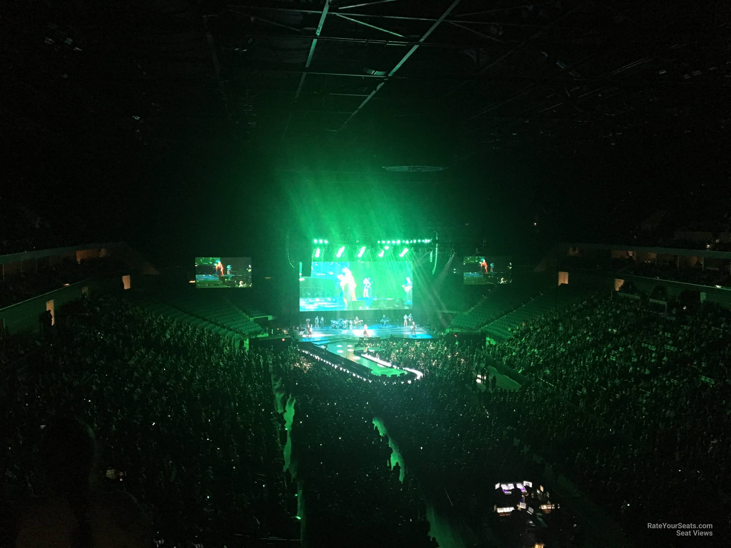 head-on concert view at BOK Center